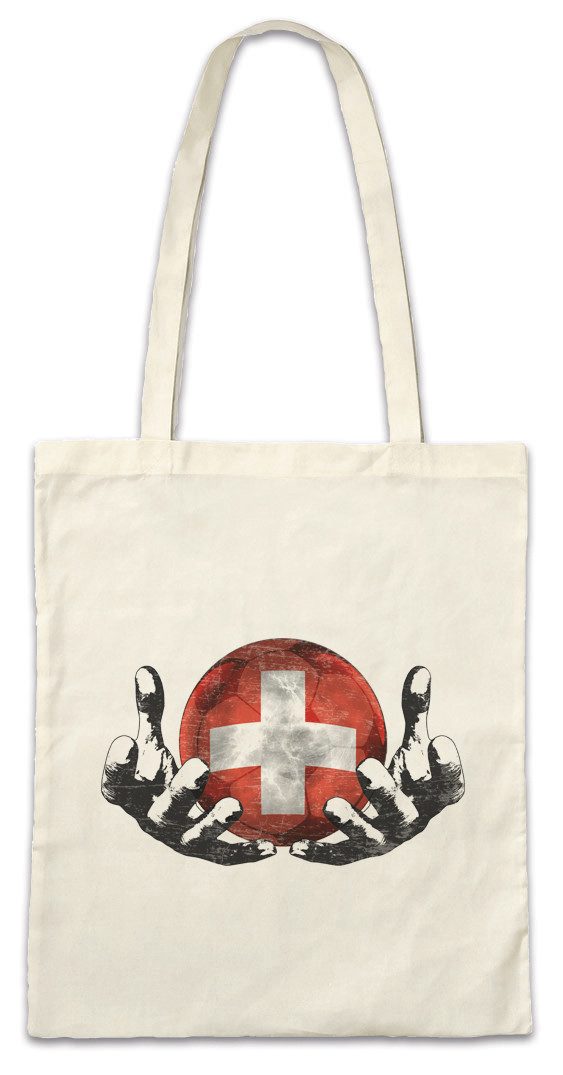 Urban Backwoods Beuteltasche Switzerland Football Magic Ball Stofftasche Schweiz Schweizer Swiss (1-tlg), Fußball Fahne Fussball Komet