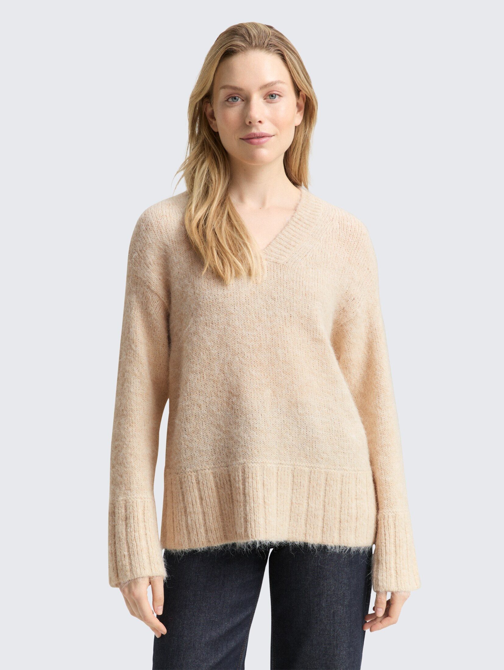 TOM TAILOR Strickpullover Pullover & Strickjacken Oversize Strickpullover mit Wollanteil