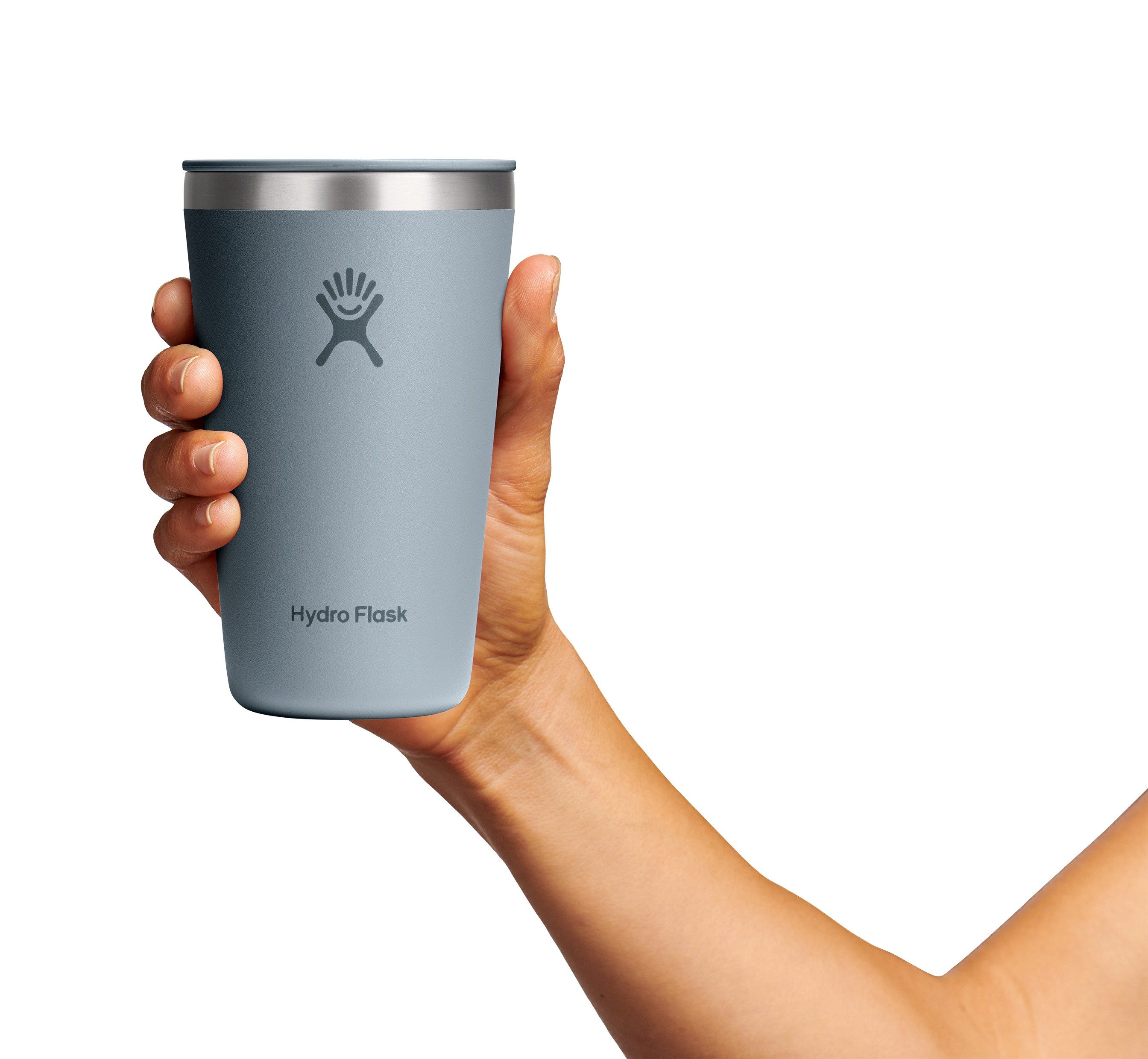 Hydro Flask Thermobecher 16 OZ All Around Tumbler Press-In Lid, 473 ml, 1-tlg., Edelstahl, Kompatibel mit Trinkhalmdeckel und verschließbaren Eindrückdeckel
