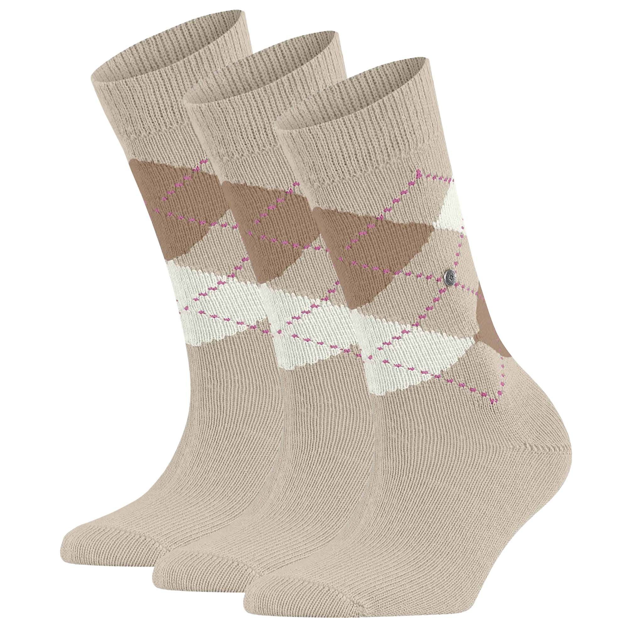 Kurzsocken Damen Socken 3er Pack Synthetisch WHITBY