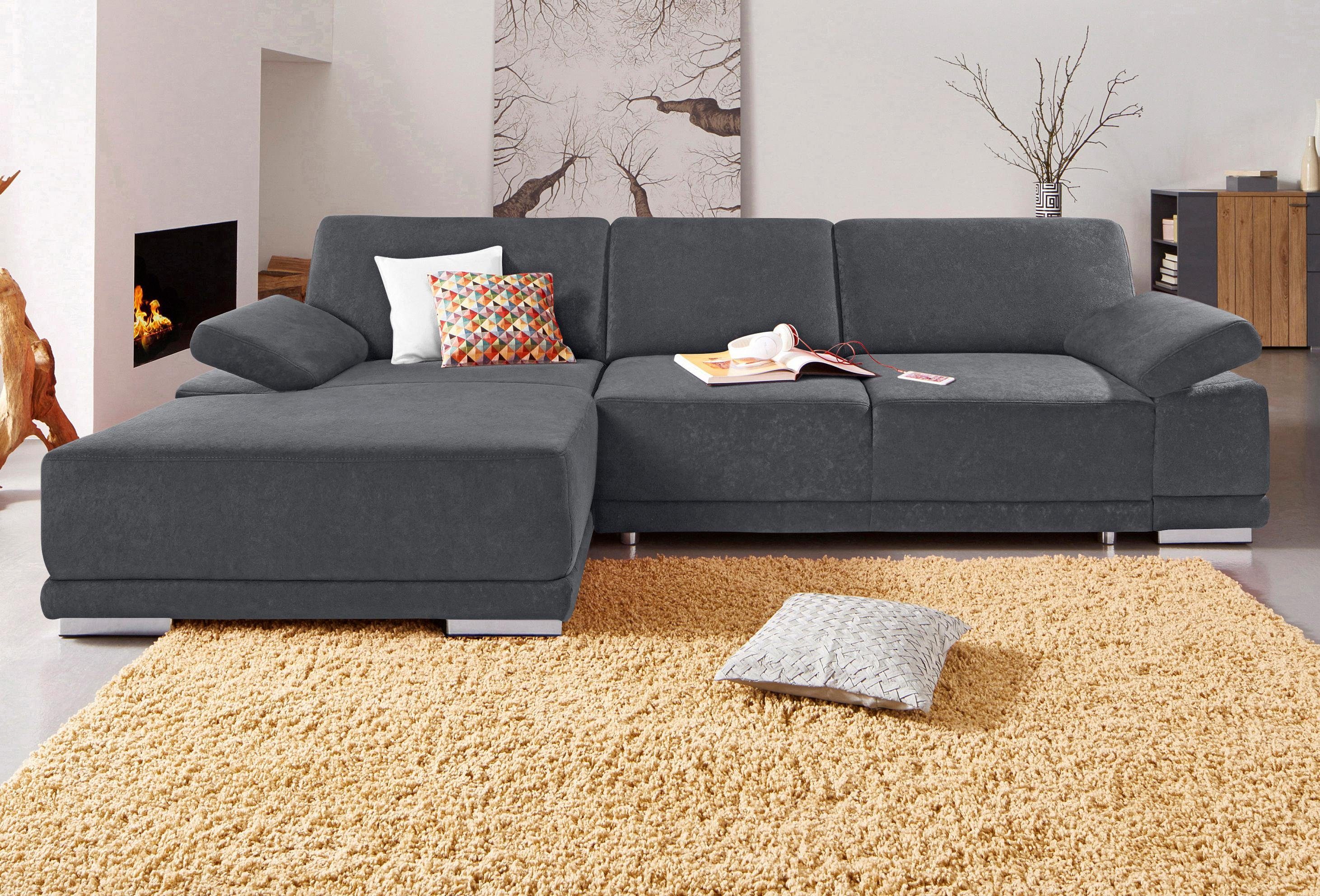 sit&more Ecksofa Coria L-Form, mit XL-Recamiere, wahlweise mit Bettfunktion