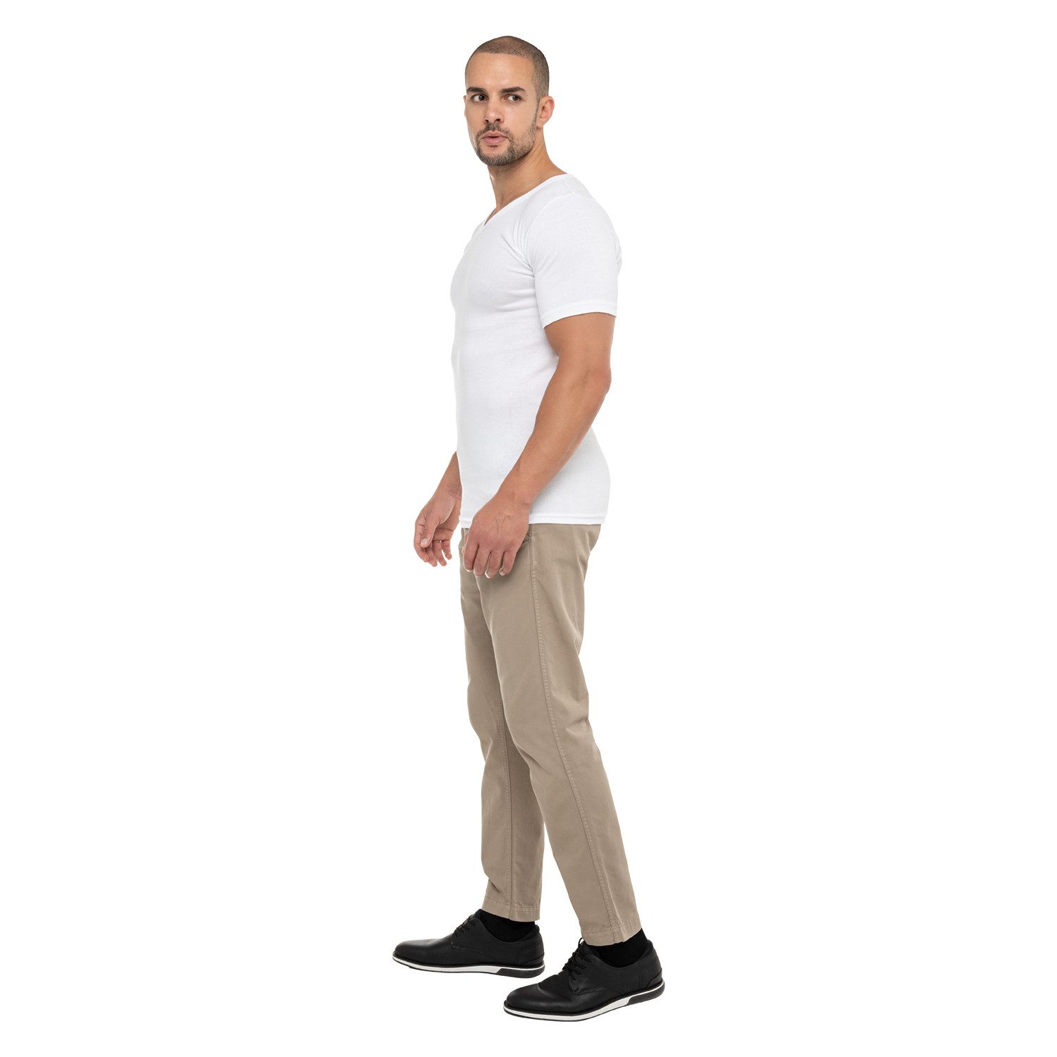 celodoro Kurzarmshirt Herren Business T-Shirt V-Neck günstig online kaufen