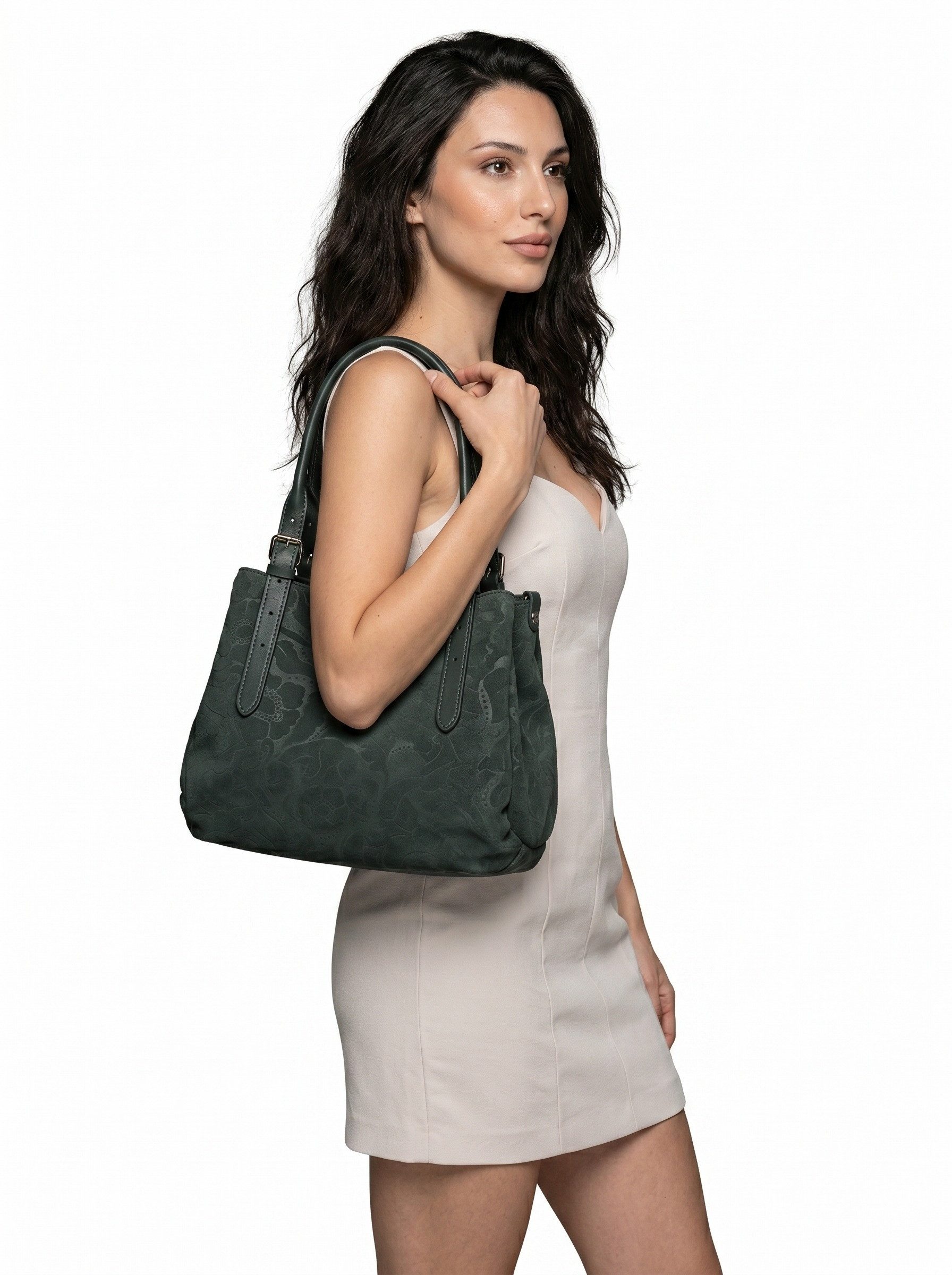 Samantha Look Henkeltasche, echt Leder, Made in Italy