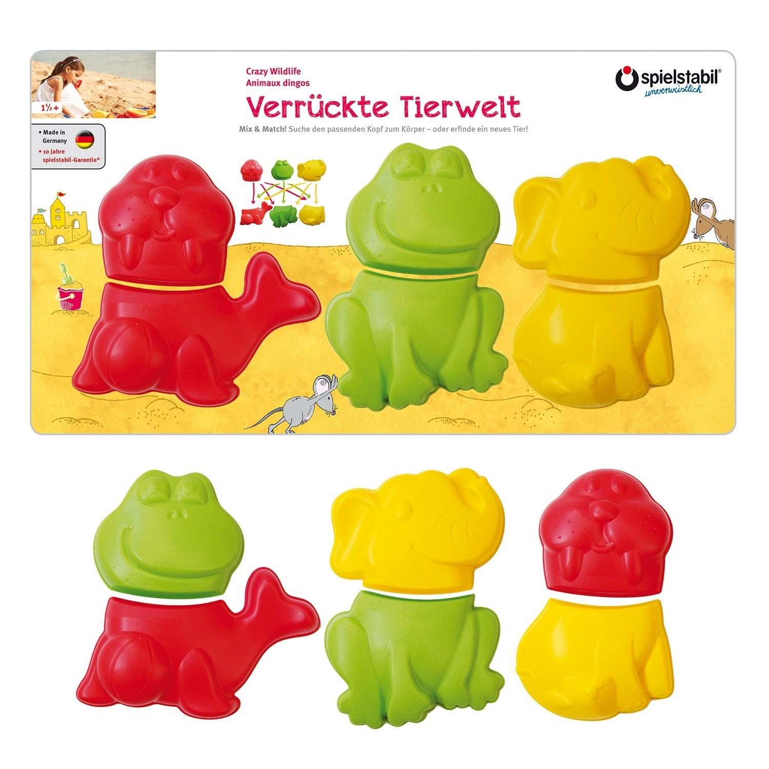 Spielstabil Sandform Spielstabil Verrückte Tierwelt Fashion 6-teilig