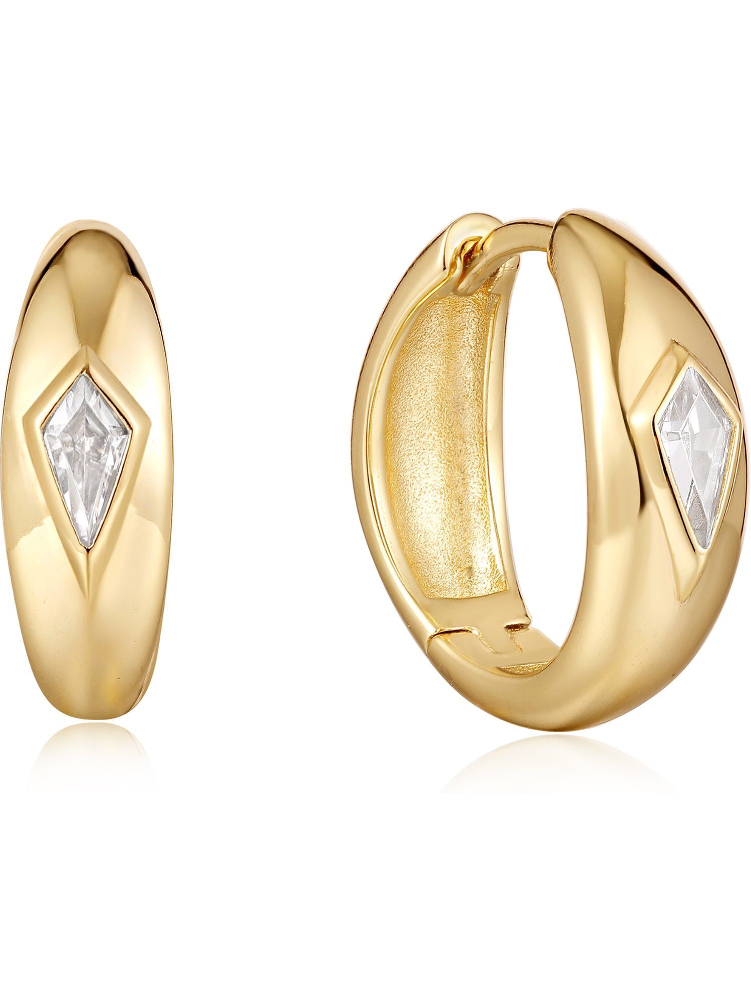 Ania Haie Paar Creolen Ania Haie Damen-Creolen 925er Silber Zirkonia (Paar), Dance Til Dawn