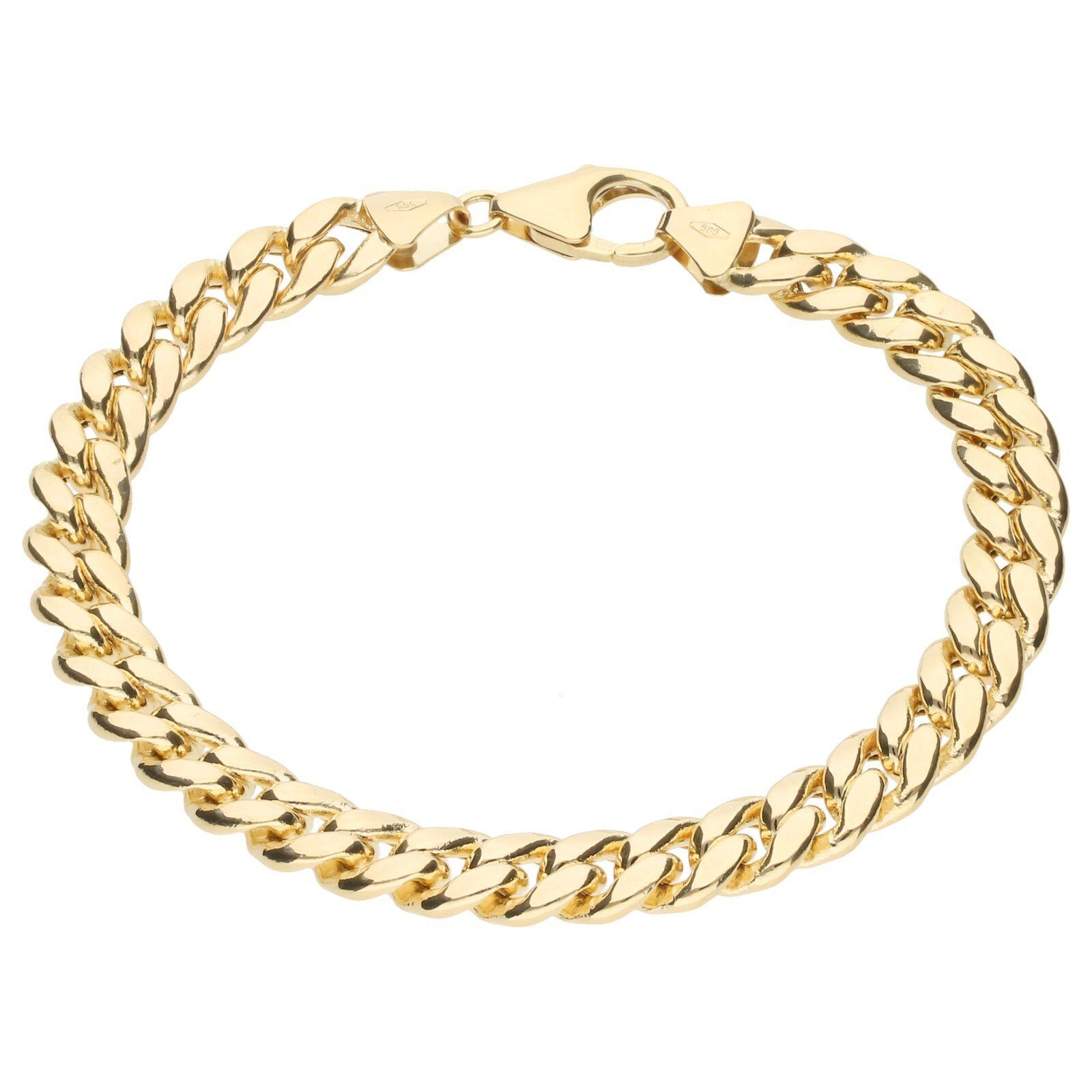Luigi Merano Armband Panzerkette, Panzerarmband, teilmassiv, Gold 585 günstig online kaufen