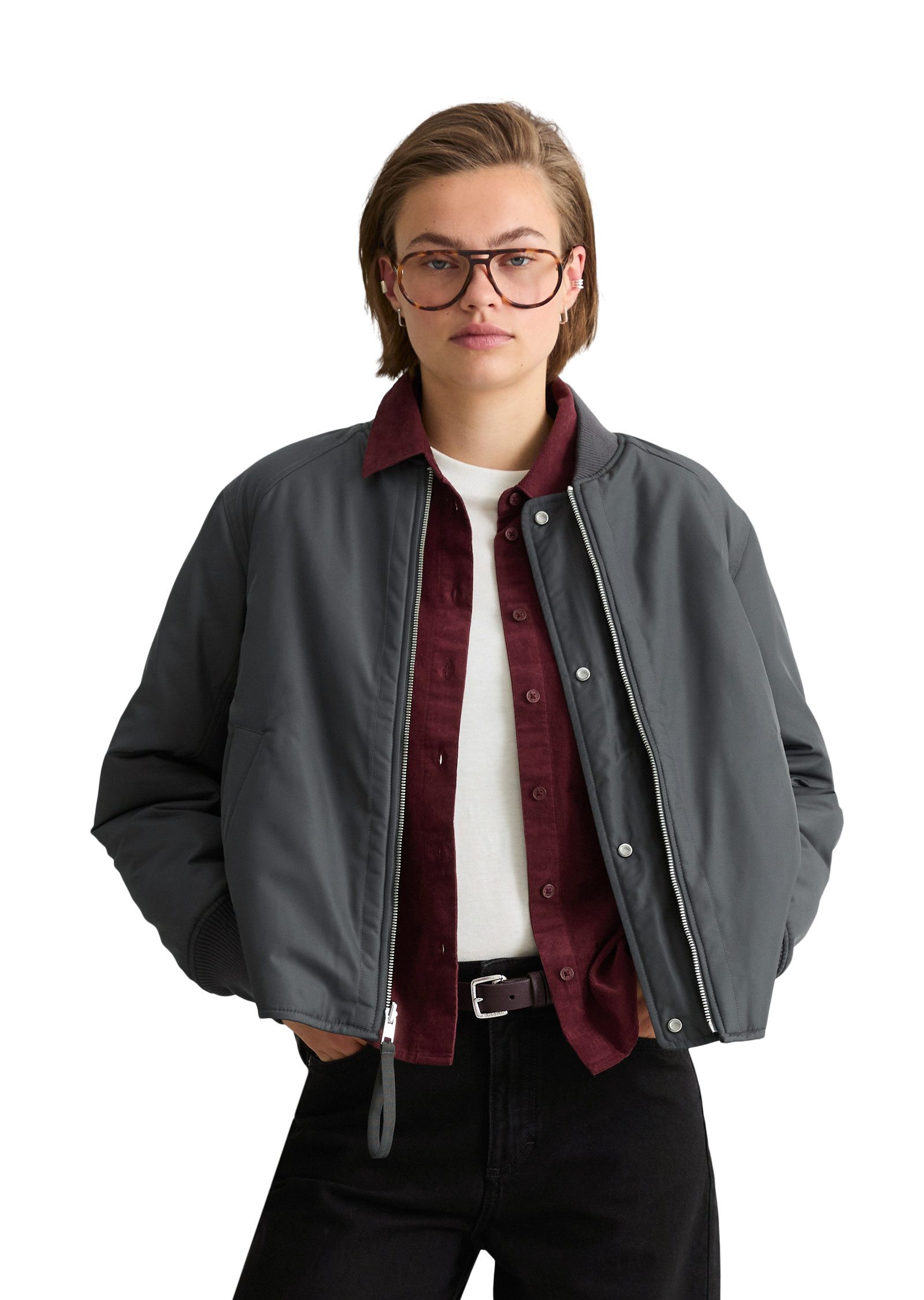 Marc O'Polo DENIM Wendejacke Wendeblouson regular aus recyceltem Polyester