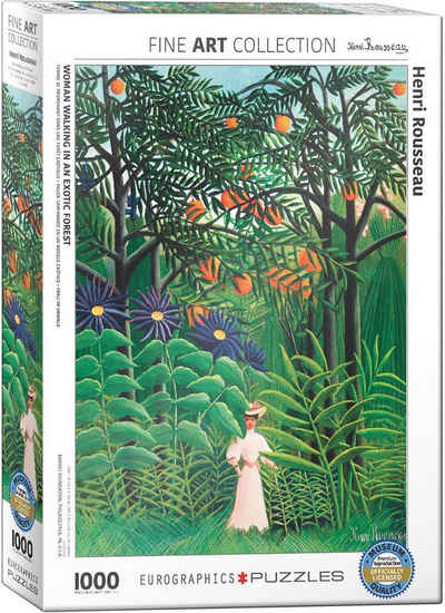 empireposter Puzzle Henri Rousseau - Frau im Urwald - 1000 Teile Puzzle im Format 68x48 cm, 1000 Puzzleteile