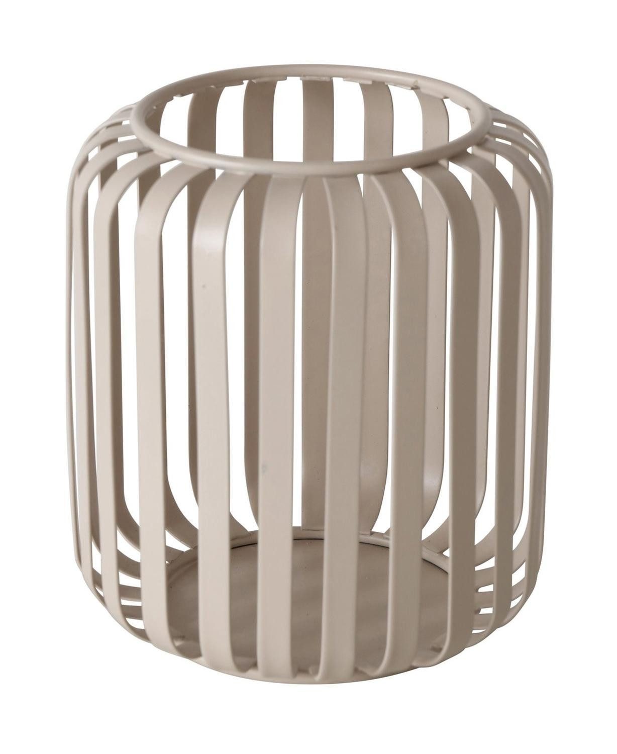 BOLTZE GRUPPE GmbH Windlicht VIKI, Ø 10 x H 12 cm, Sandfarben, Metall (1 St günstig online kaufen