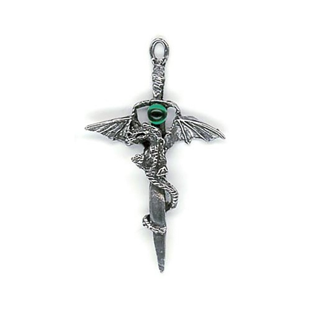 Kettenanhänger Drache und Schwert Anhänger Schmuck - Drachen, Waffen -