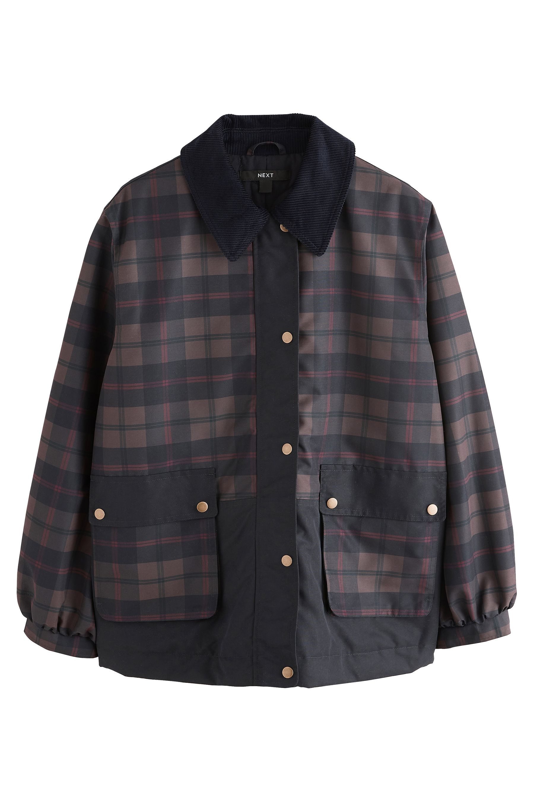 Next Trenchcoat Heritage-Trenchcoat mit Cordkragen, Kurzgröße (1-tlg)