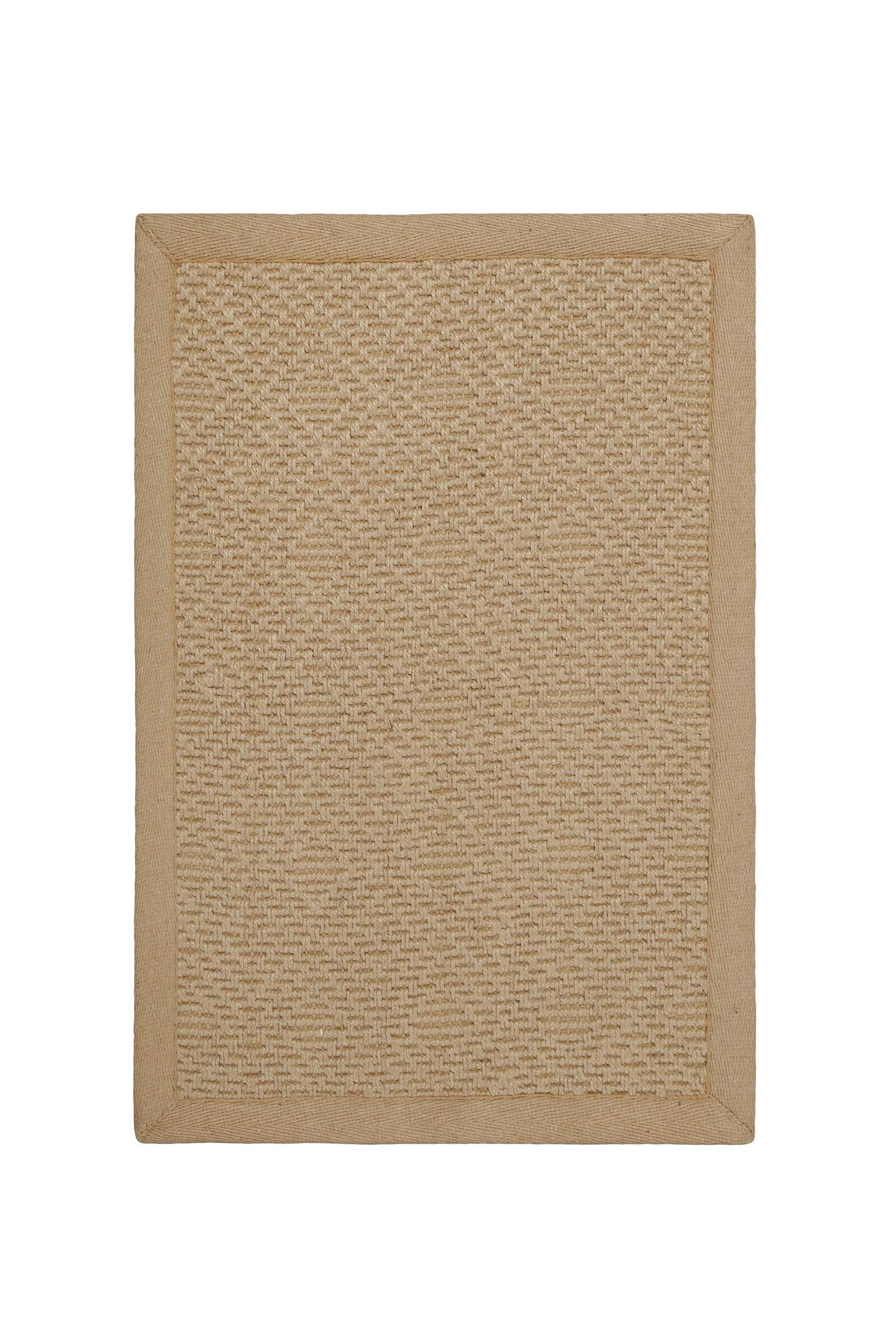 Wecon home Teppich Hugo two, Juteteppich, als Läufer erhältlich, rechteckig, Höhe: 8 mm, Naturfaser, 100% Jute, Sisal-Optik, pflegeleicht, Wohnzimmer, Raute