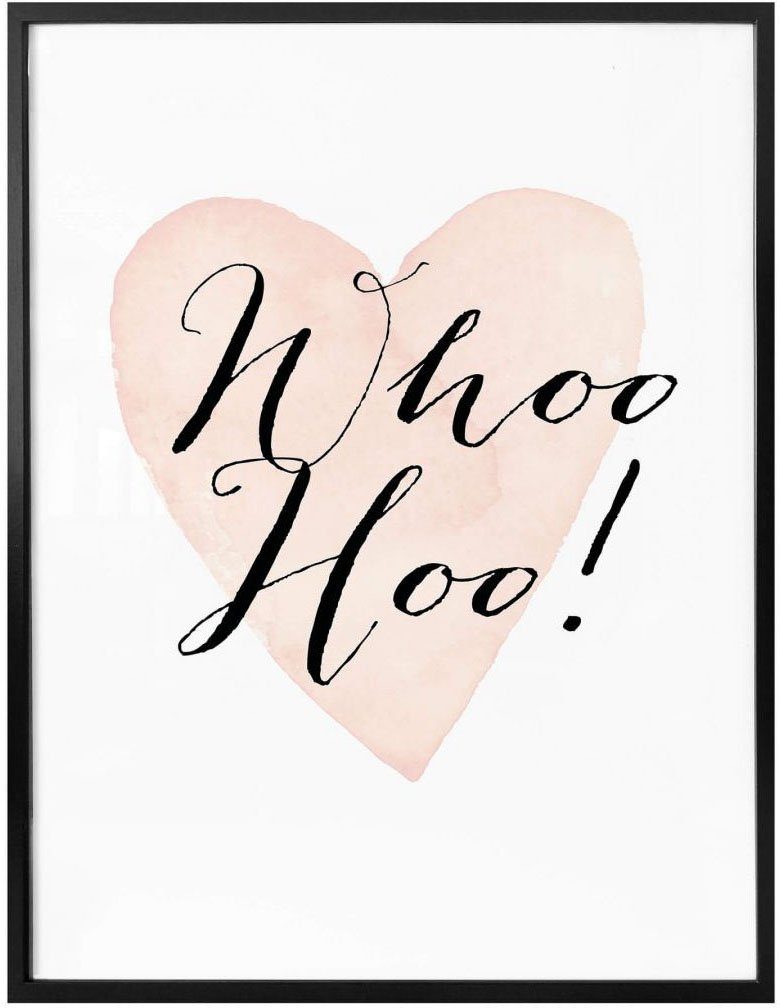 Whoo Wandbild, Schriftzug Hoo, Bild, St), (1 Poster, Wall-Art Poster Wandposter