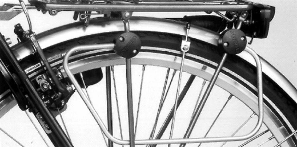 Pletscher Fahrrad-Gepäckträger Pletscher Abstützung für Packtaschen für Pletscher universal, silber