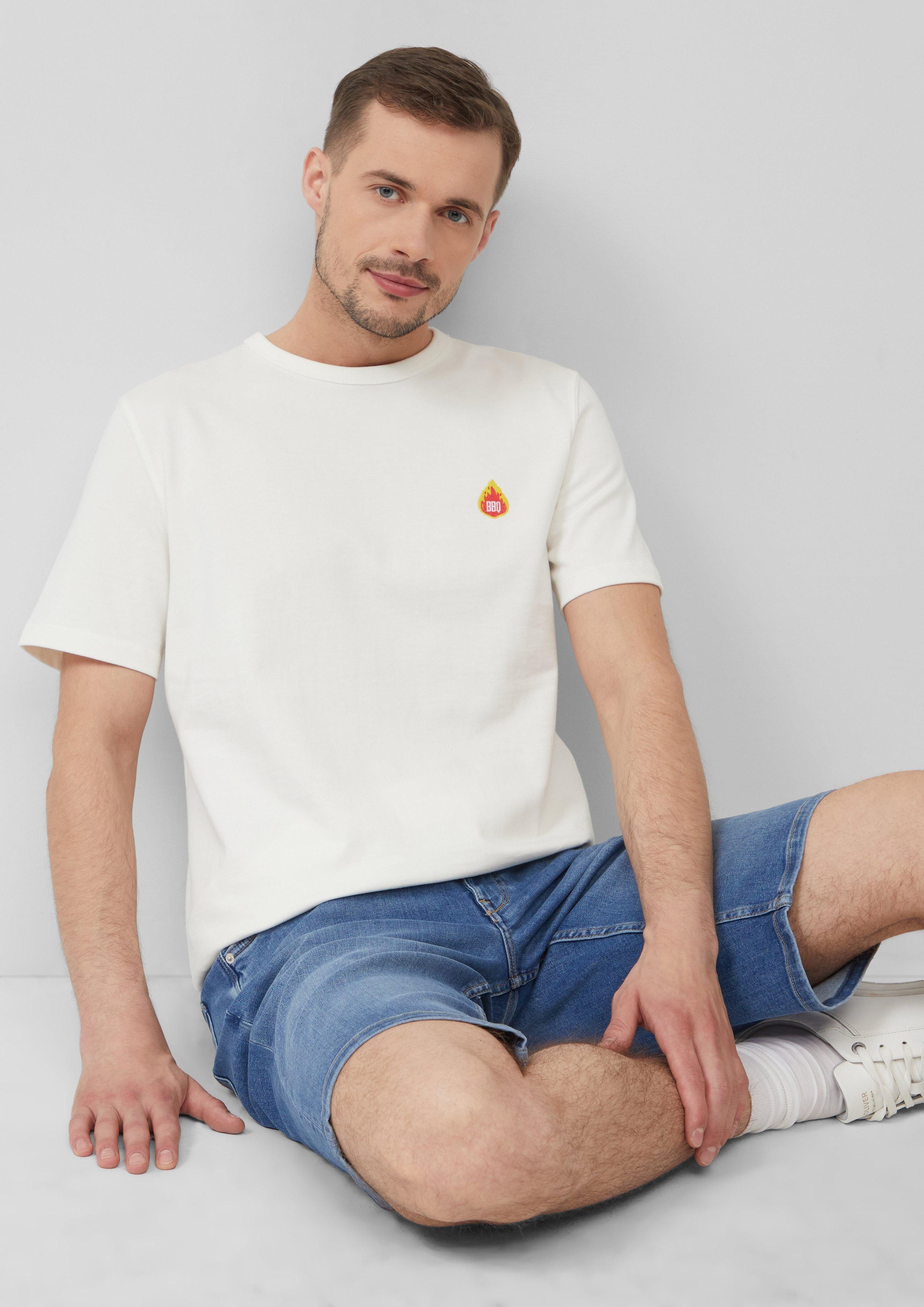 s.Oliver Kurzarmshirt T-Shirt mit Grill-Motiv günstig online kaufen