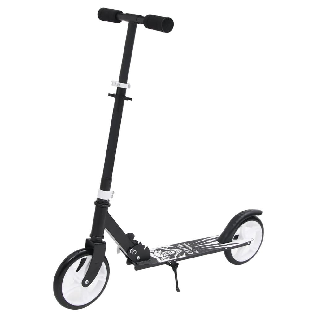 vidaXL DOTMALL 2-Rad-Kinderroller mit Scooter Schwarz Lenker vidaXL Verstellbarem