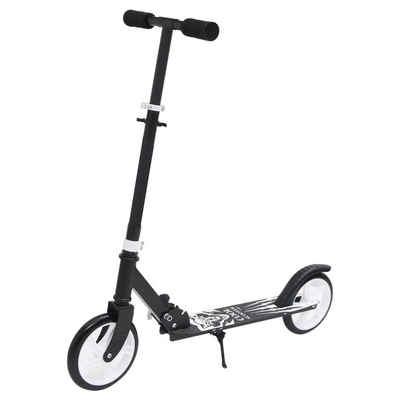 Scooter vidaXL 2-Rad-Kinderroller mit Verstellbarem Lenker Schwarz