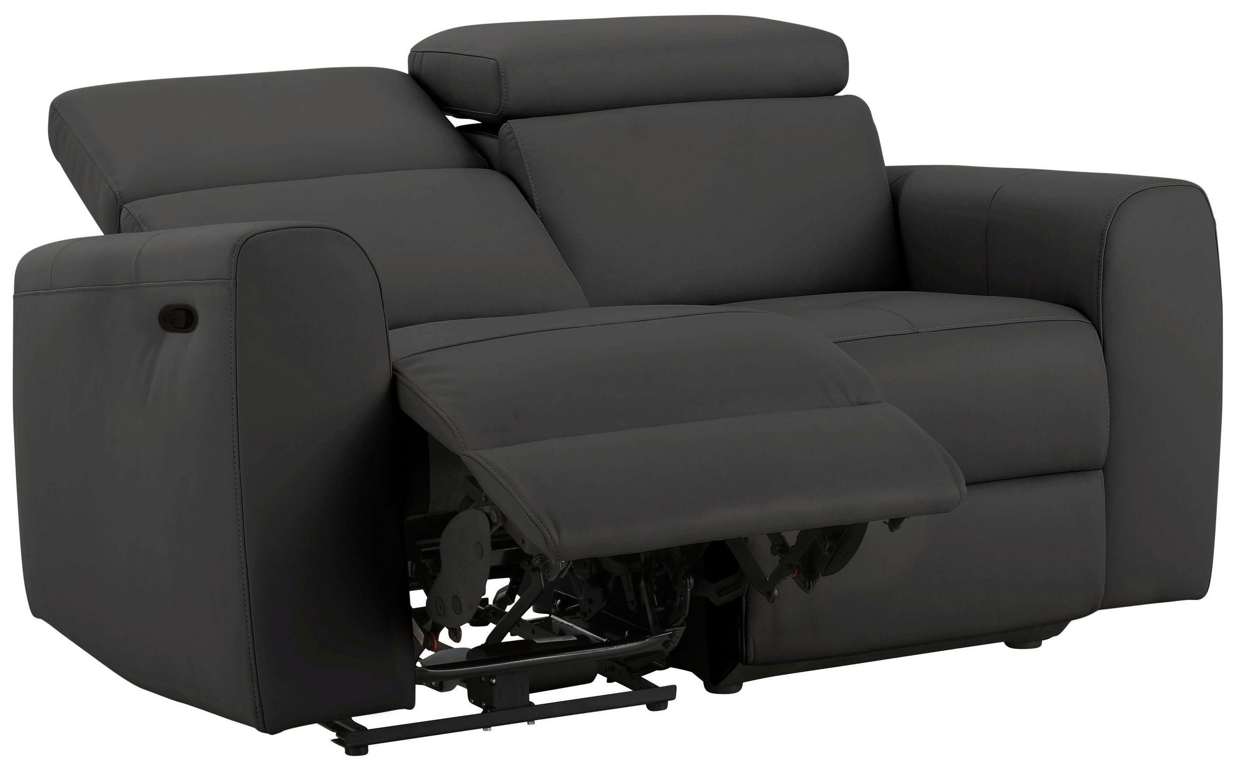 loft24 2-Sitzer Carla, Sofa, Couch, Lederbezug, Breite 158 cm, manuell verstellbar