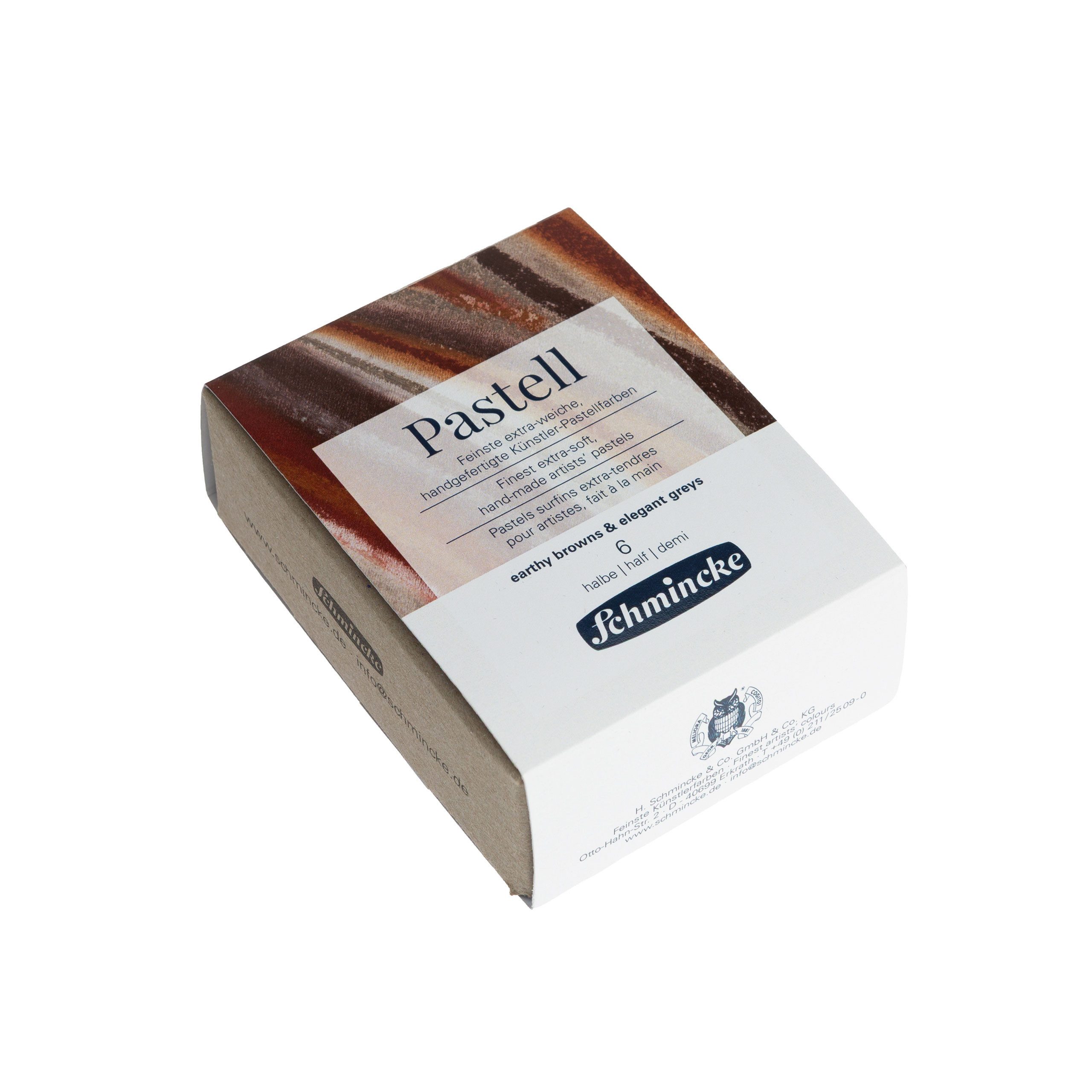 Schmincke Pastellkreide Pastell - earthy browns & elegant greys - 6 halbe Stifte - 77 772 097