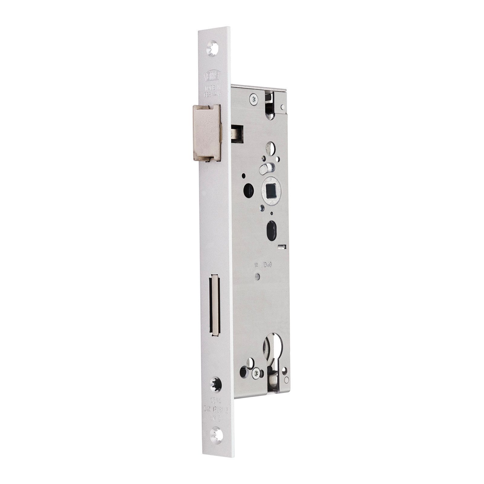 SO-TECH® Einsteckschloss für Rohrrahmentüren BKS B1314, Stulp 24 mm, Links-Rechts ver »PZ«, Dornmaß 40 mm, Entfernung 92 mm, Lochung Vierkant 8 mm, 1-tourig
