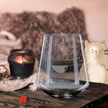 Mr. & Mrs. Panda Windlicht Avocado Yoga - Transparent - Geschenk, Teelicht Glas mit Gravur, Teel (1 St), Elegante Ausstrahlung