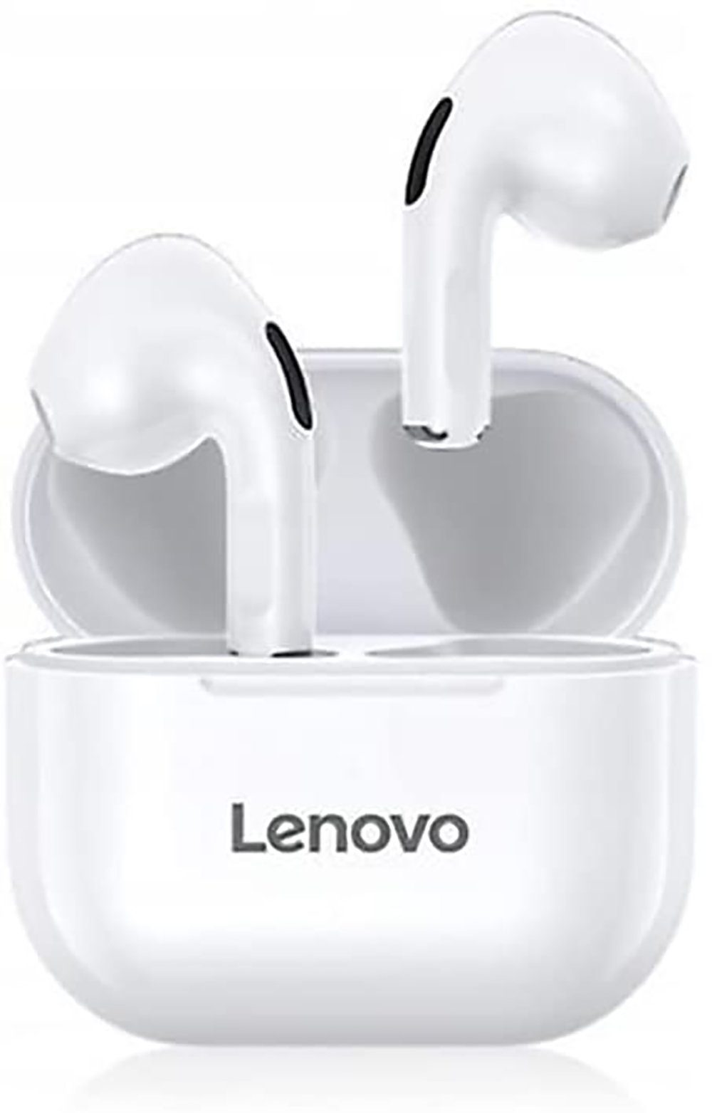 (True Lenovo Bluetooth-Kopfhörer Stereo-Ohrhörer Wireless, 300 mAh Bluetooth Schwarz) mit 5.0, Kopfhörer-Ladehülle Touch-Steuerung - LP40 mit kabellos,