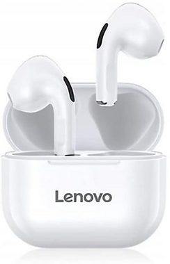 Lenovo LP40 mit Touch-Steuerung Bluetooth-Kopfhörer (True Wireless, Siri, Bluetooth 5.0, kabellos, Stereo-Ohrhörer mit 300 mAh Kopfhörer-Ladehülle - Schwarz)