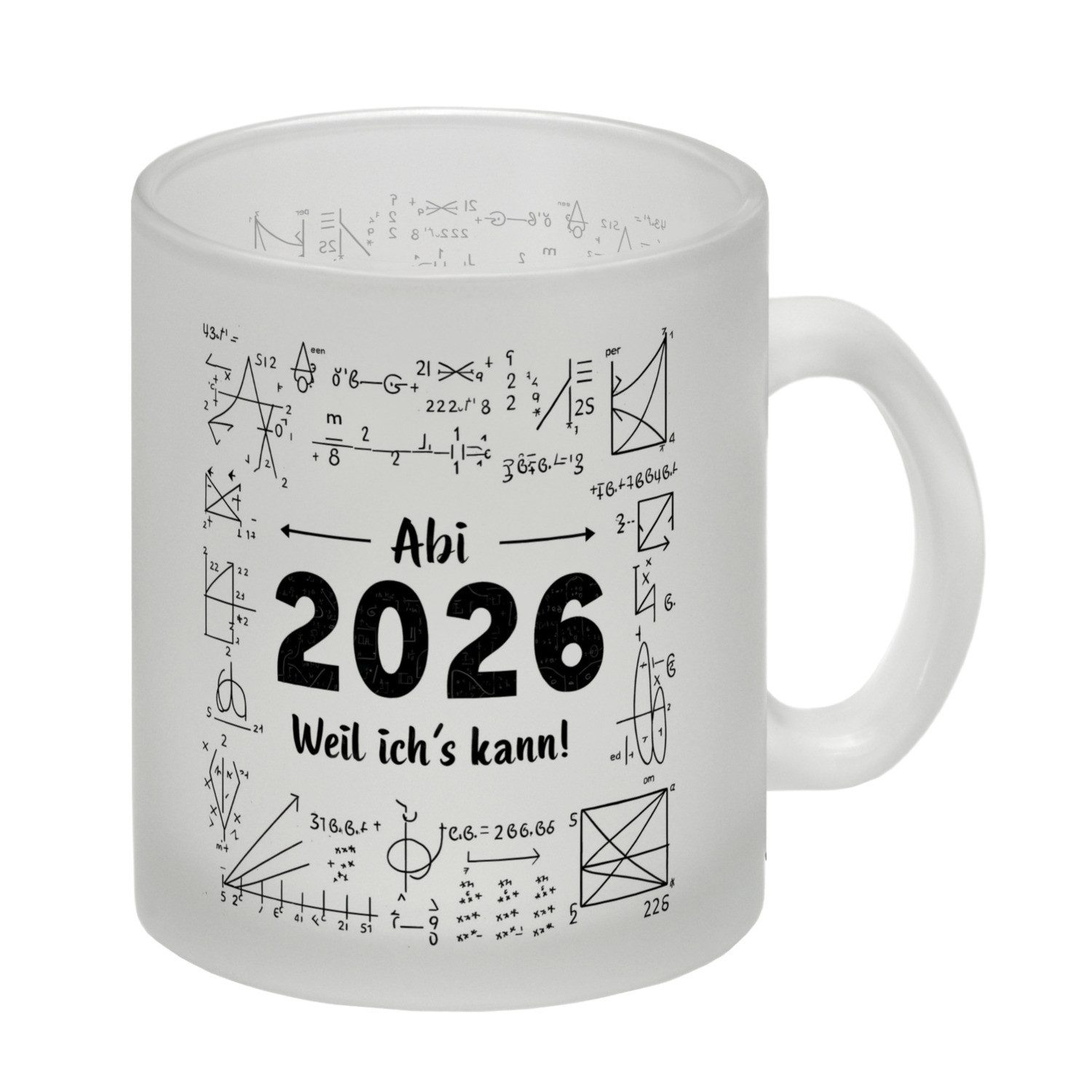 speecheese Tasse Abi 2026 weil ich es kann Glas Tasse für Abschluss
