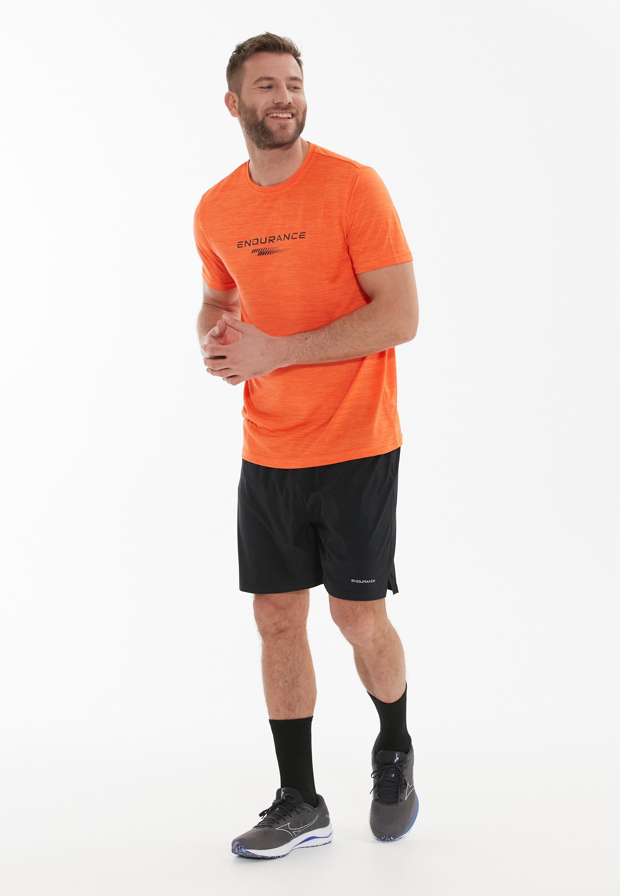 Quick PORTOFINO orange-gelb ENDURANCE Dry-Technologie Funktionsshirt praktischer mit (1-tlg)