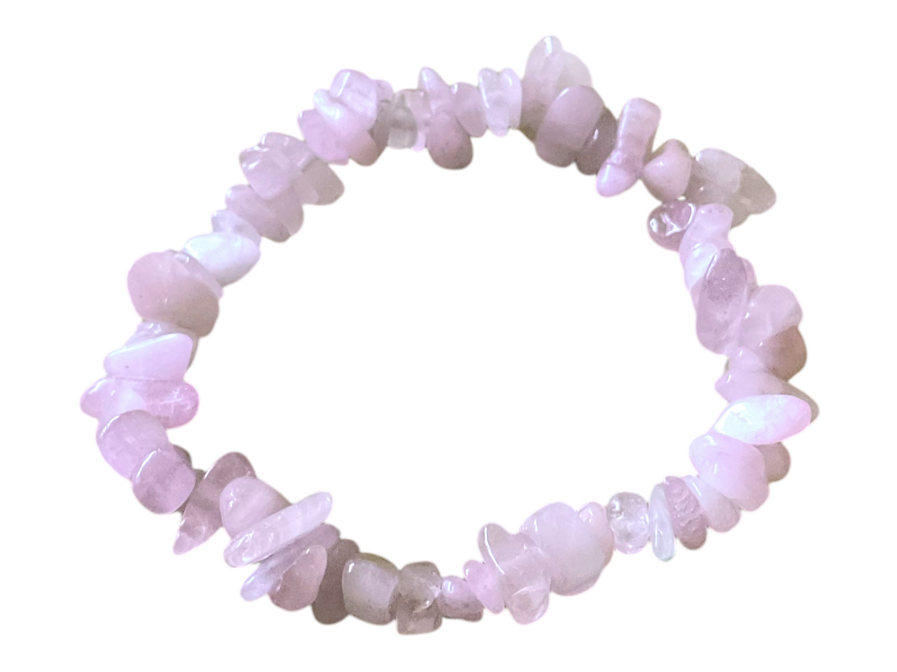 Armband Kunzit Splitterarmband – Madagaskar – Zarte Rosatöne
