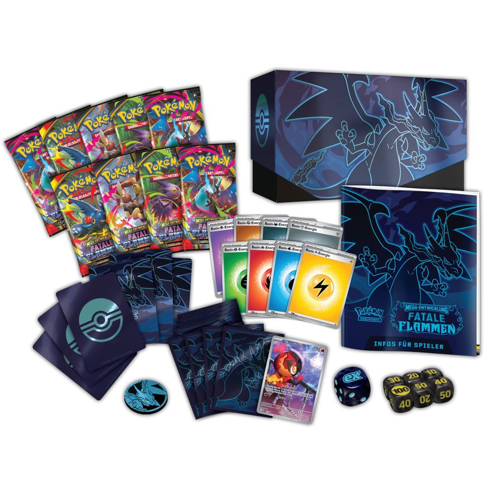 POKÉMON Sammelkarte Top-Trainer-Box Fatale Flammen Pokemon Sammel-Karten deutsch