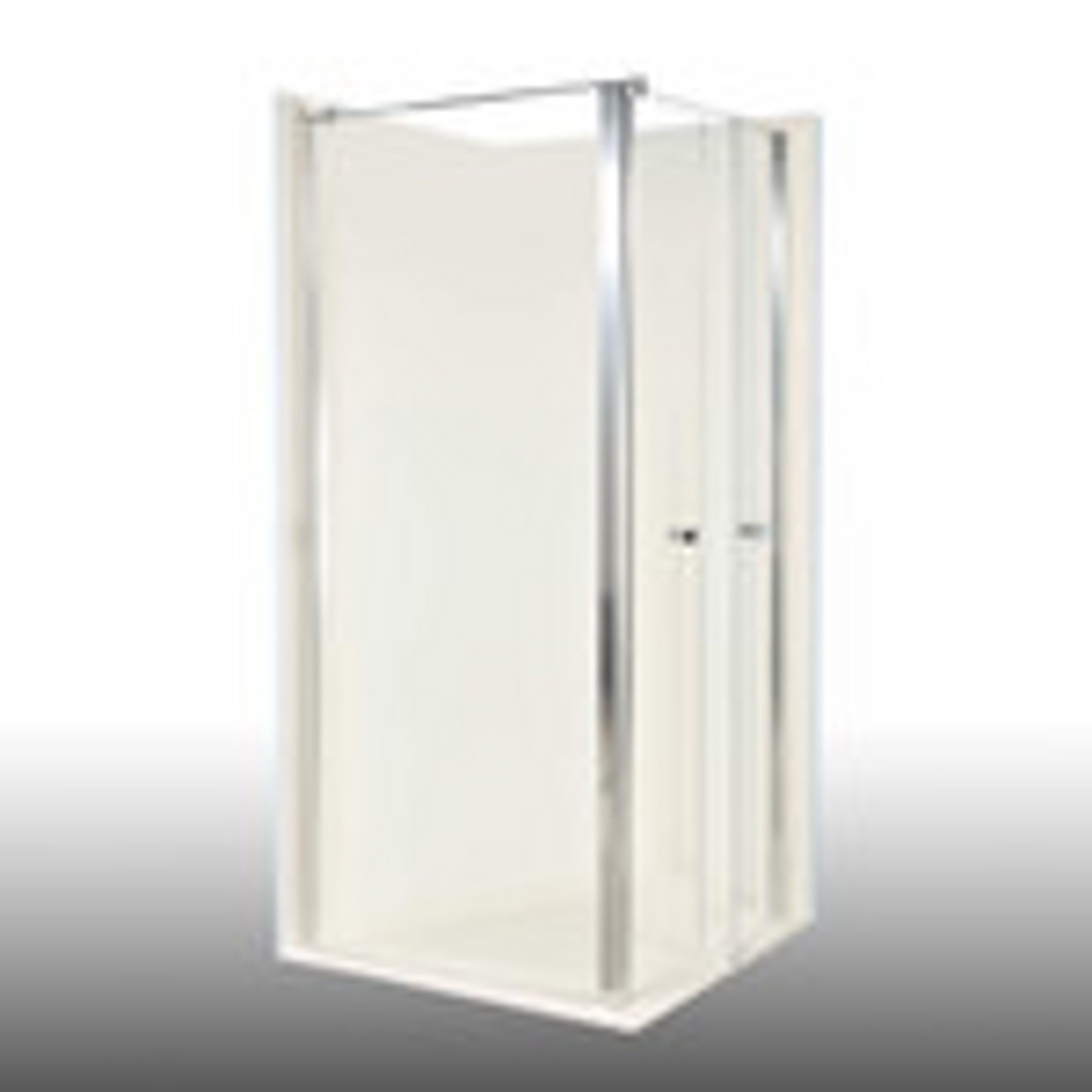 Dusbad Eckdusche Dusche Dusbad Vital 2 zweitlg. Pendeltür rechts und Seitenwand links, BxT: 105x100 cm, ESG-Glas