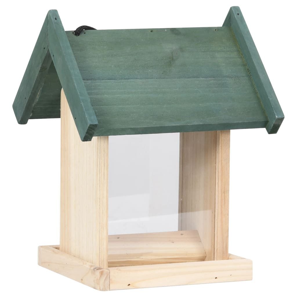 furnicato Vogelhaus Holz-Vogelfutterhaus 19 x 19 x 25 cm mit Ständer