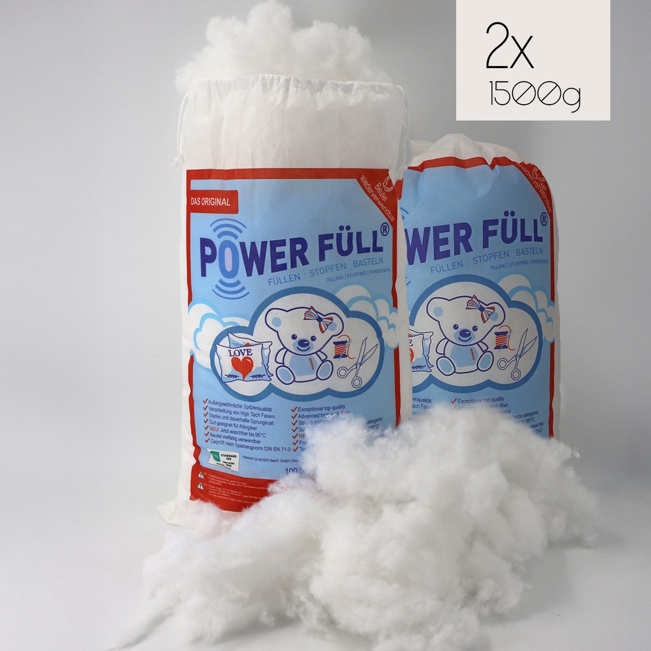 POWER FÜLL Kissenfüllung Power Füll Füllwatte 3 kg
