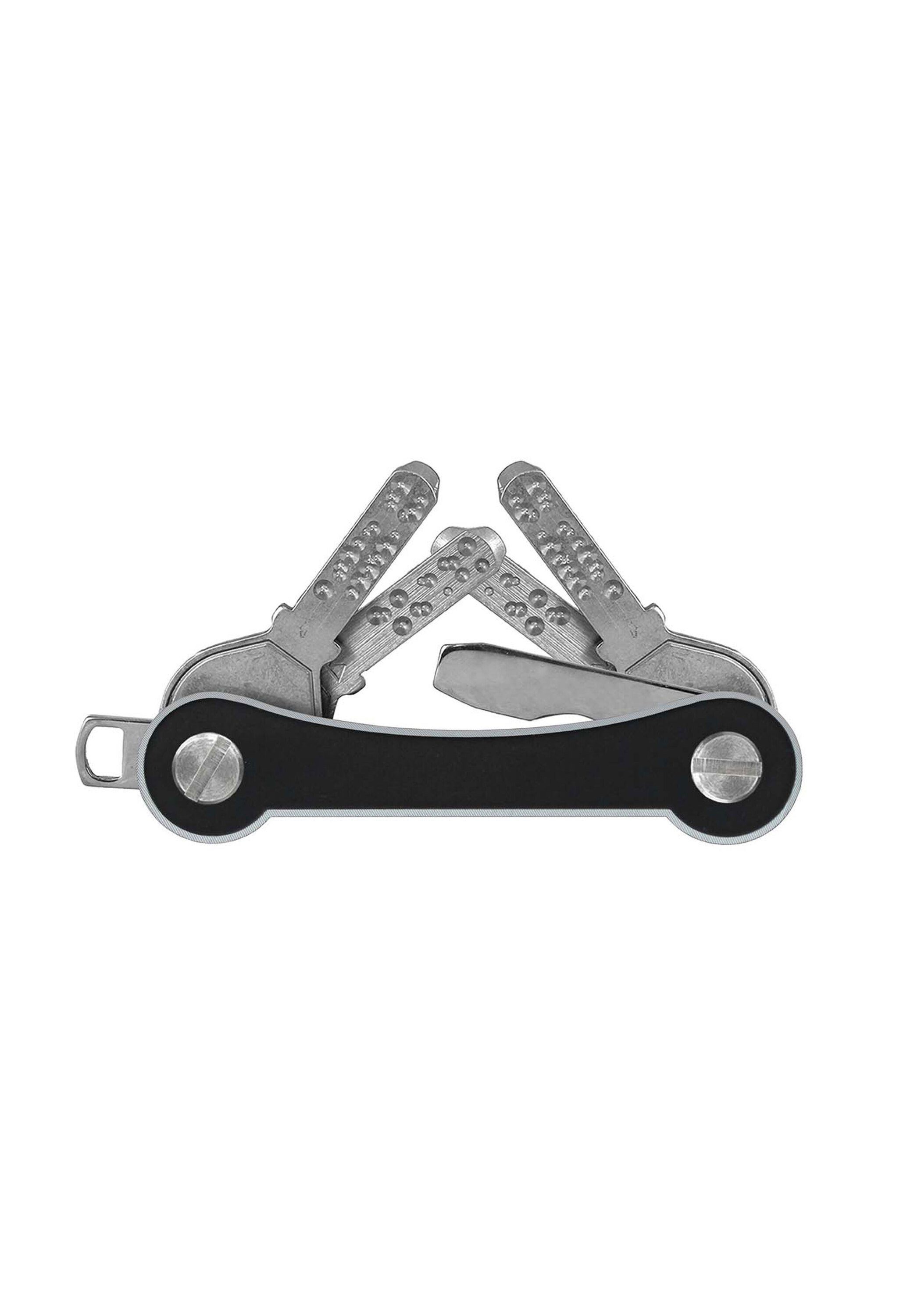 SWISS Aluminium Made keycabins Schlüsselanhänger frame, schwarz