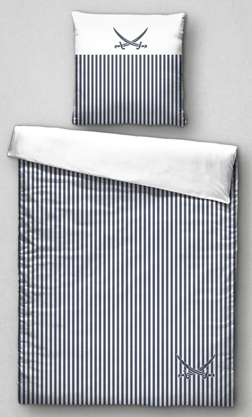 Sansibar Sylt Bettwäsche Bettwäsche SANSIBAR Satin BL 135x200 cm blau Bettbezug Bettzeug