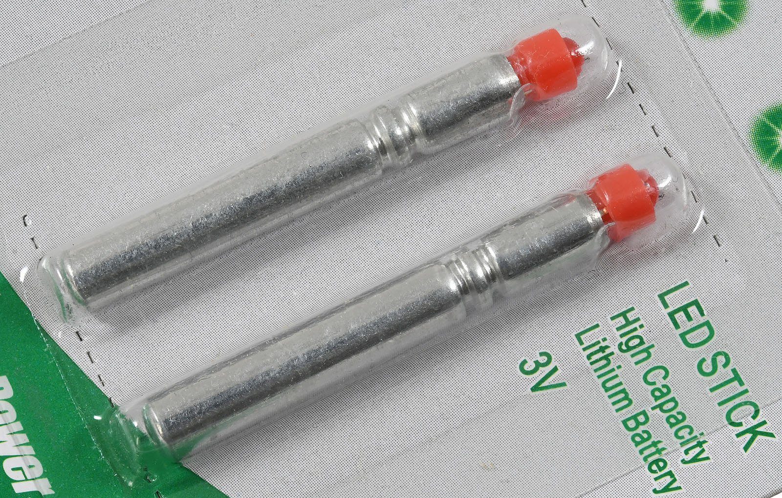 Powery OEM Lithiumbatterie CR435 mit roter LED 2er Blister Batterie, (3 V)