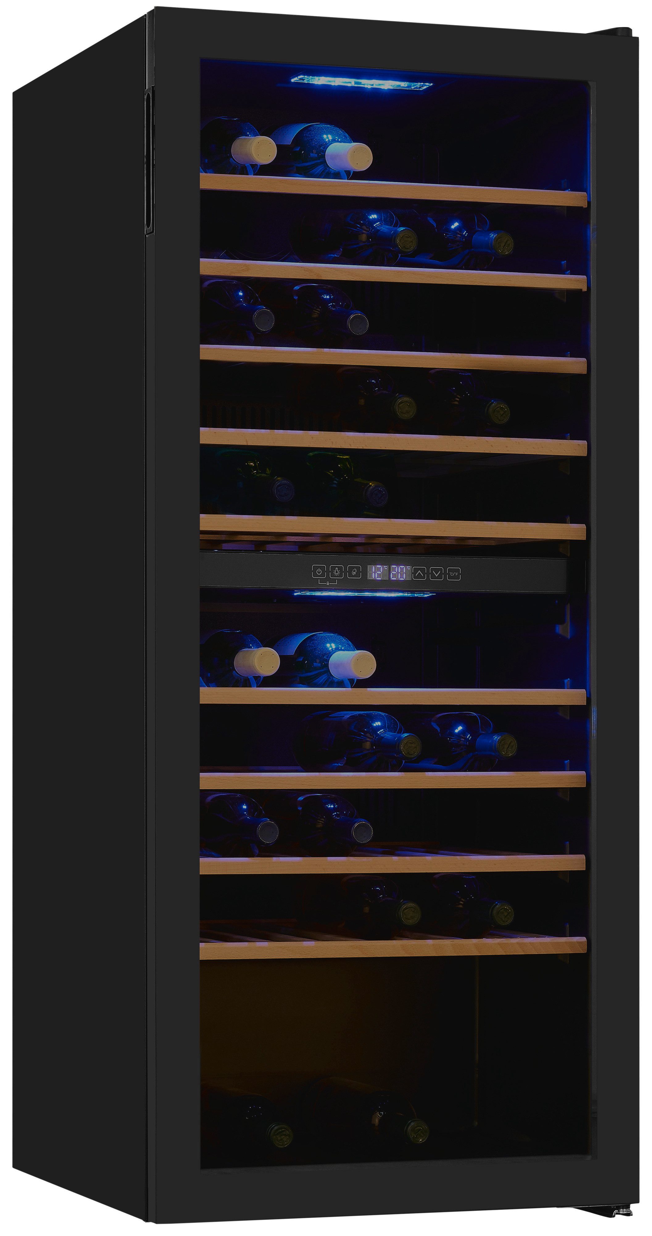 exquisit Weinkühlschrank WS2-114-GTE-160G, für 114 Standardflaschen á 0,75l,Für Weinliebhaber - stilvoll & perfekt temperiert für 114 Flaschen