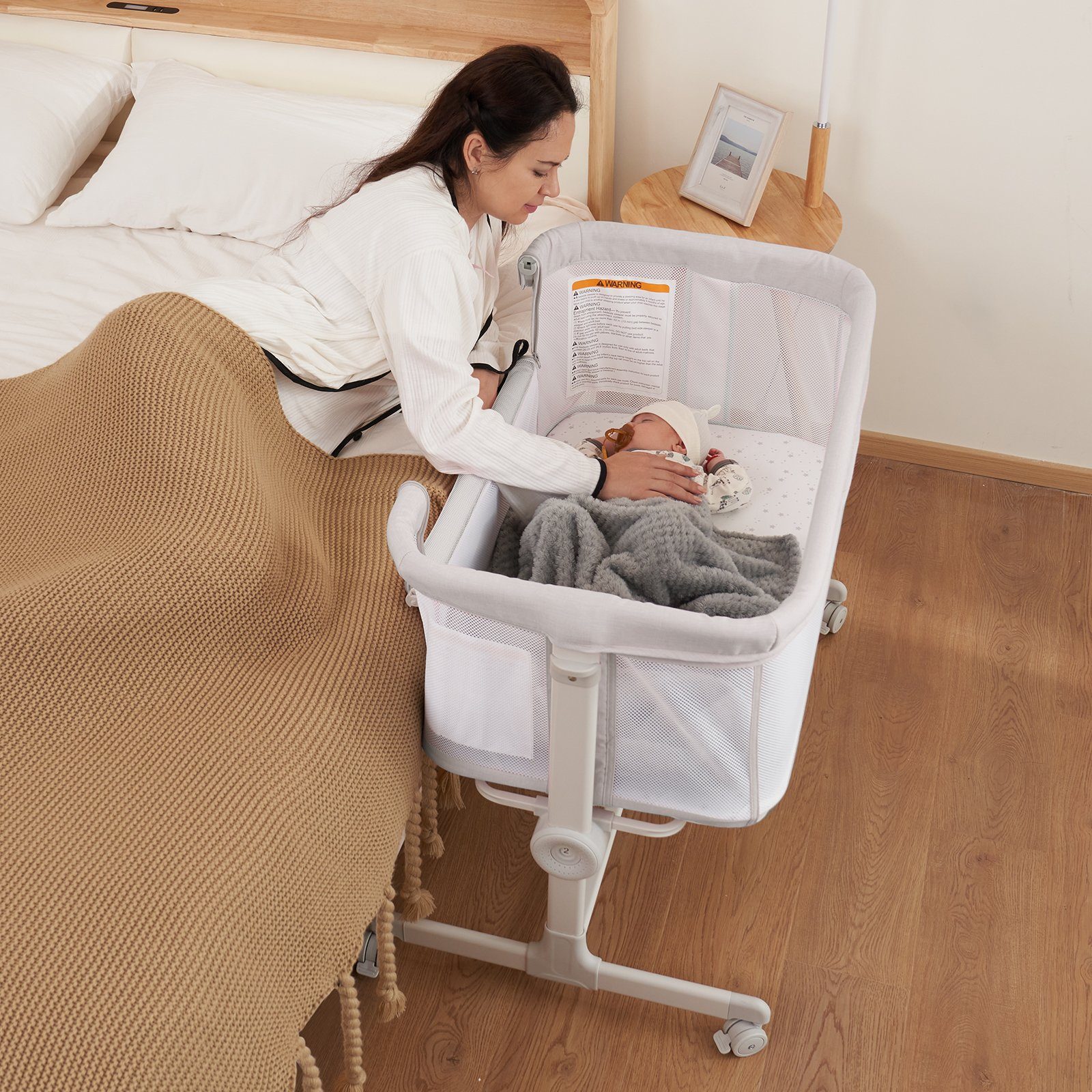 Ezebaby Beistellbett 2 in1 Baby Bett 7 Höhenverstellung