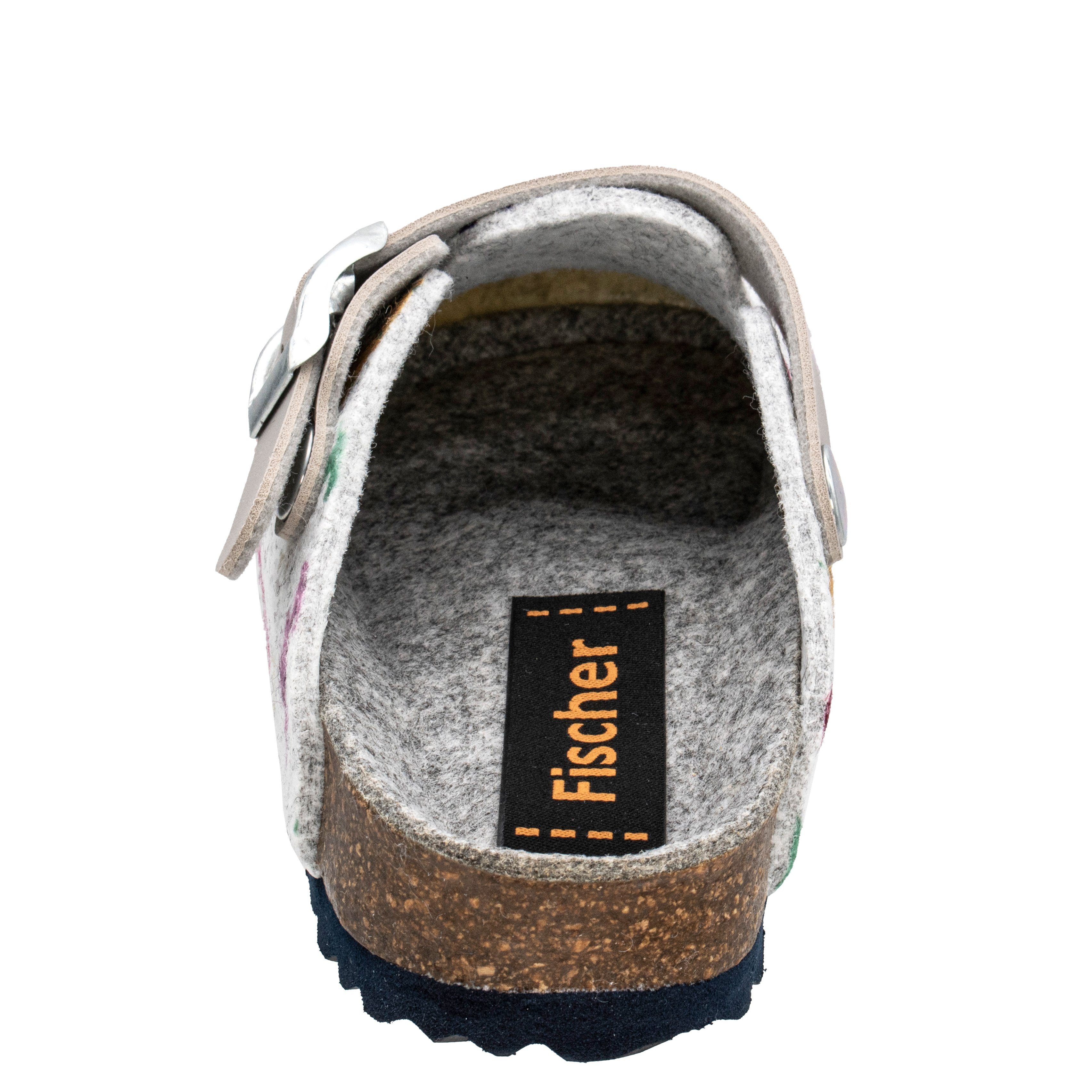 Fischer-Markenschuh Shetland Pantoffel aus Filz, mit Dino´s bedruckt, Filzfutter, Riemen nach hinten klappbar – Bild 5 von 5