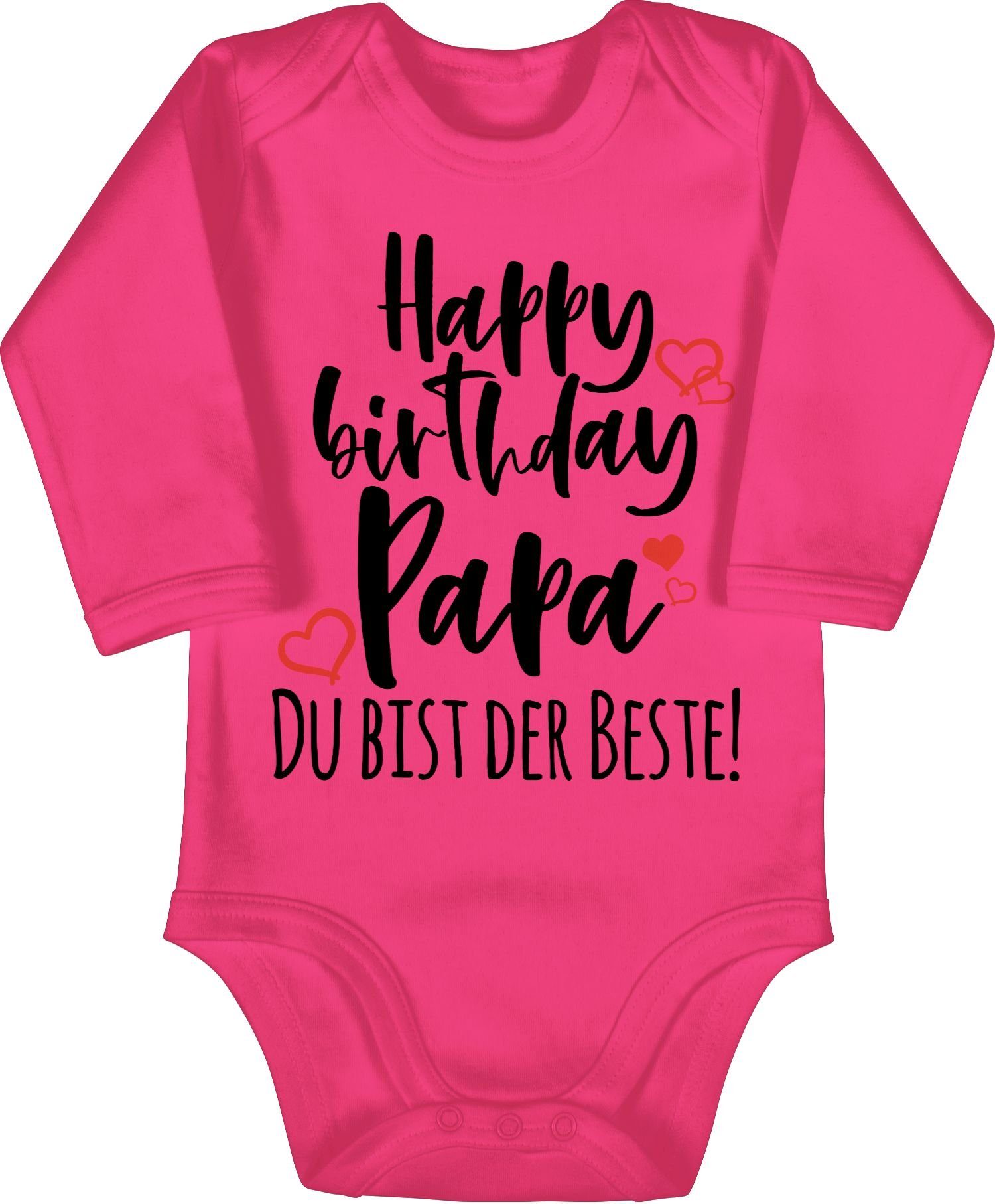 Shirtracer Shirtbody Happy Mädchen Strampler 2 Baby Junge Birthday Fuchsia Papa &