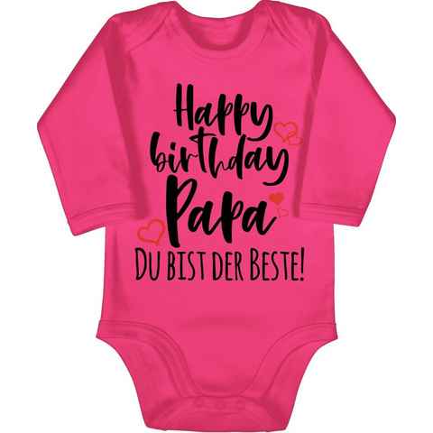 Shirtracer Shirtbody Happy Birthday Papa Strampler Baby Mädchen & Junge