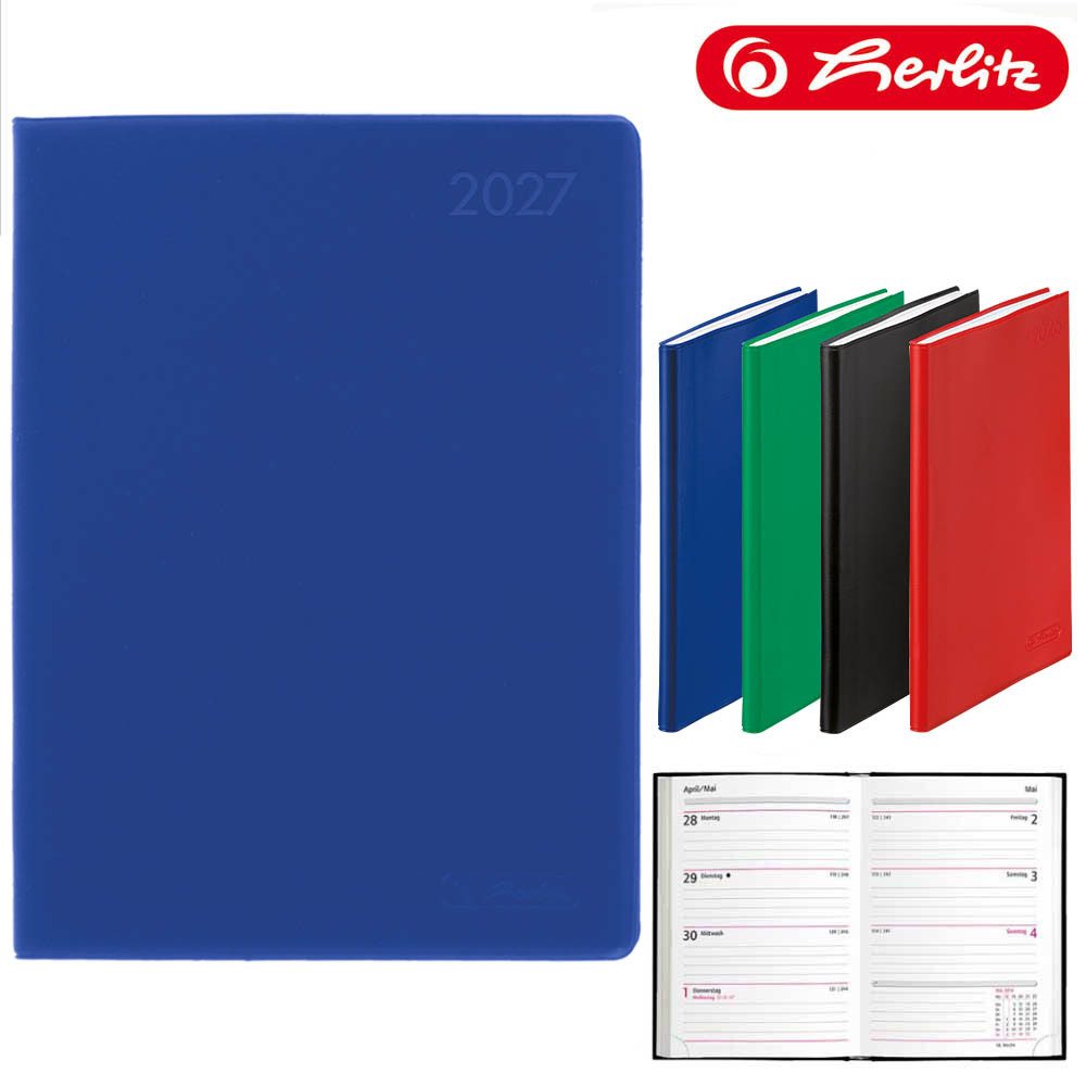 Herlitz Buchkalender A6 Folie 2027 blau
