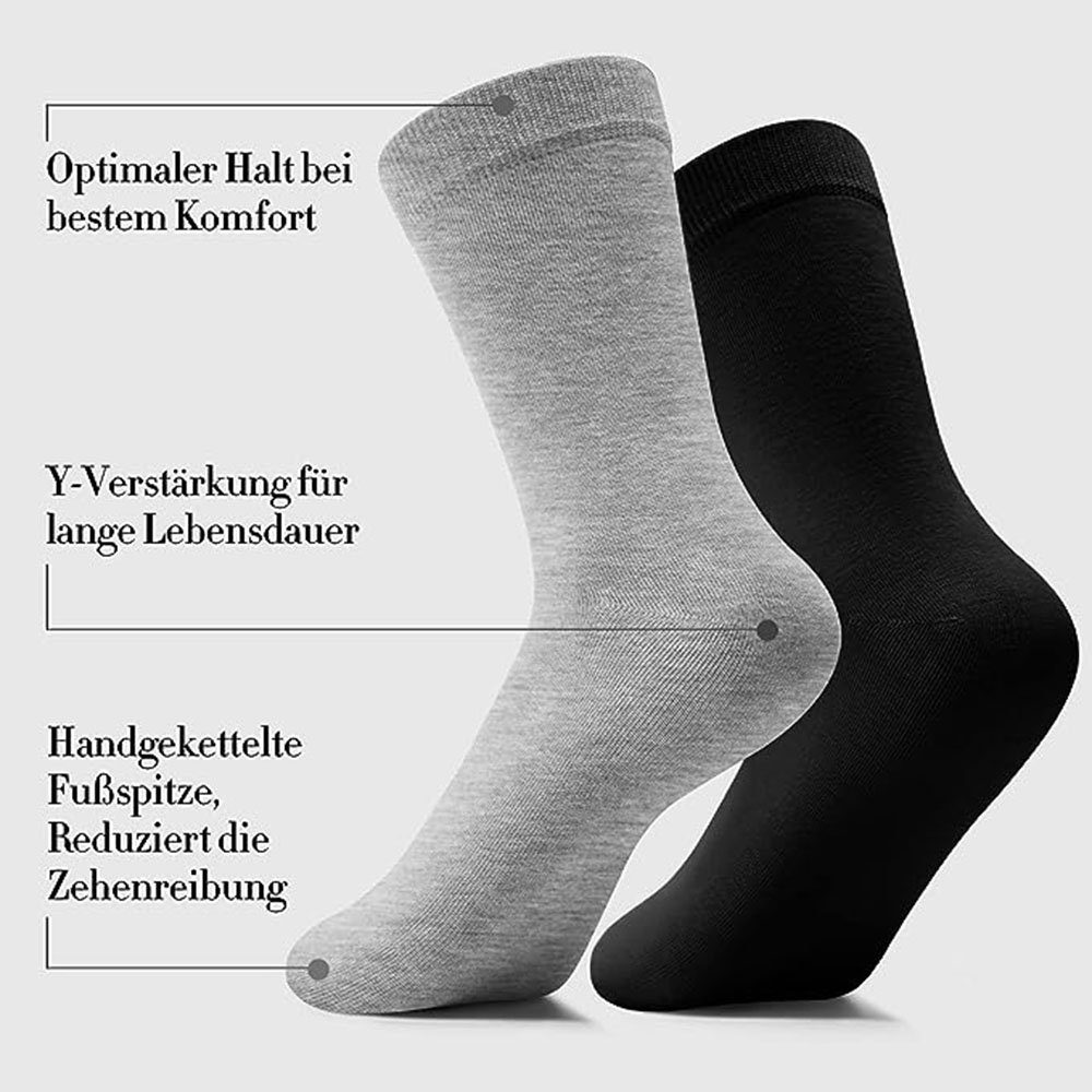 Business Strümpfe schwarz Damen GelldG Premium Herren Socken Socken gekämmte