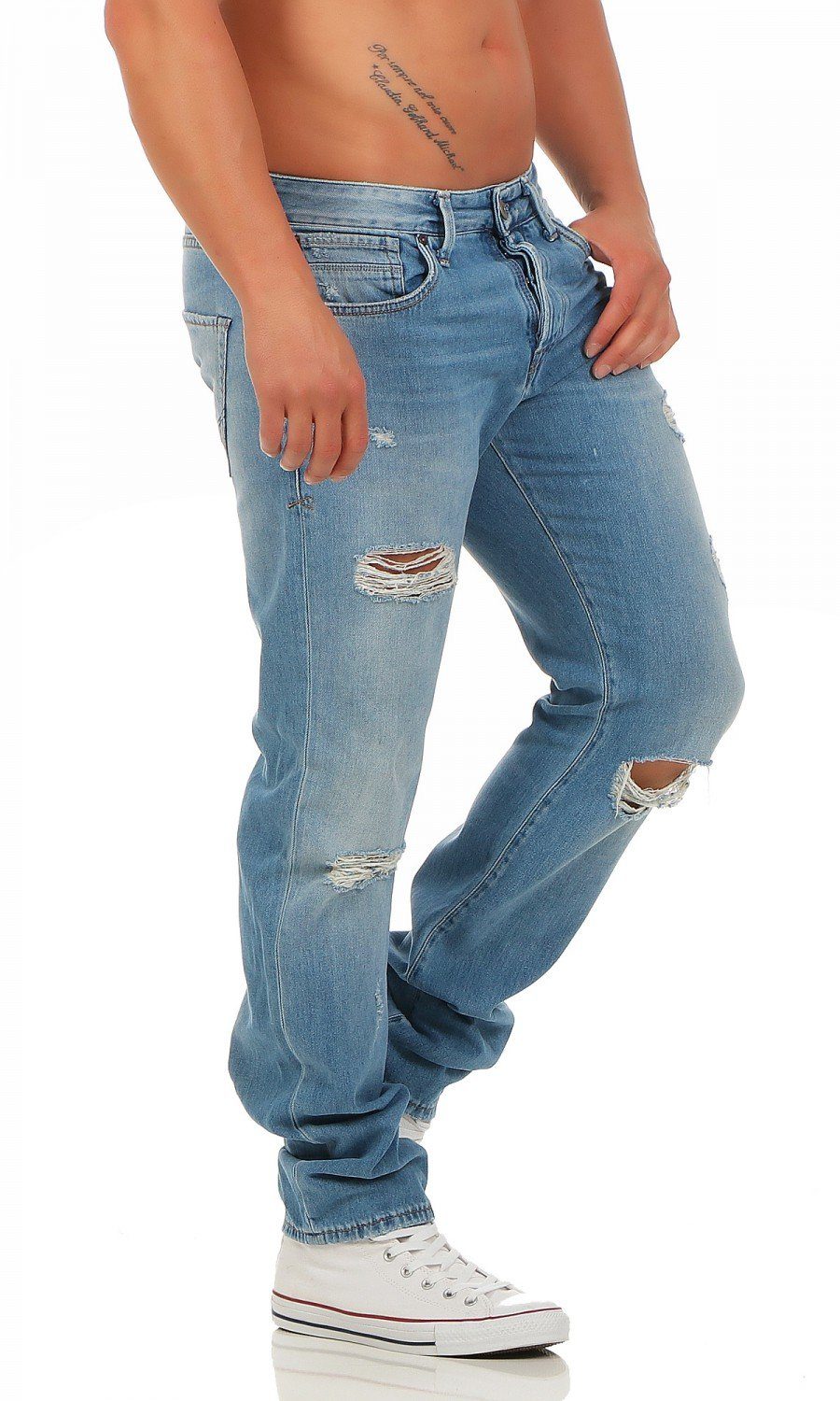 Jones Vintage Jack BL734 Jeans Mike Jack & Comfort-fit-Jeans Jones Fit Herren Comfort &