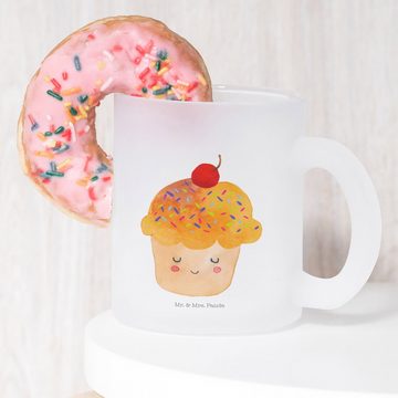 Mr. & Mrs. Panda Teeglas Cupcake - Transparent - Geschenk, Tiere, Küche Spruch, Tasse mit Henk, Premium Glas, Edler Aufdruck