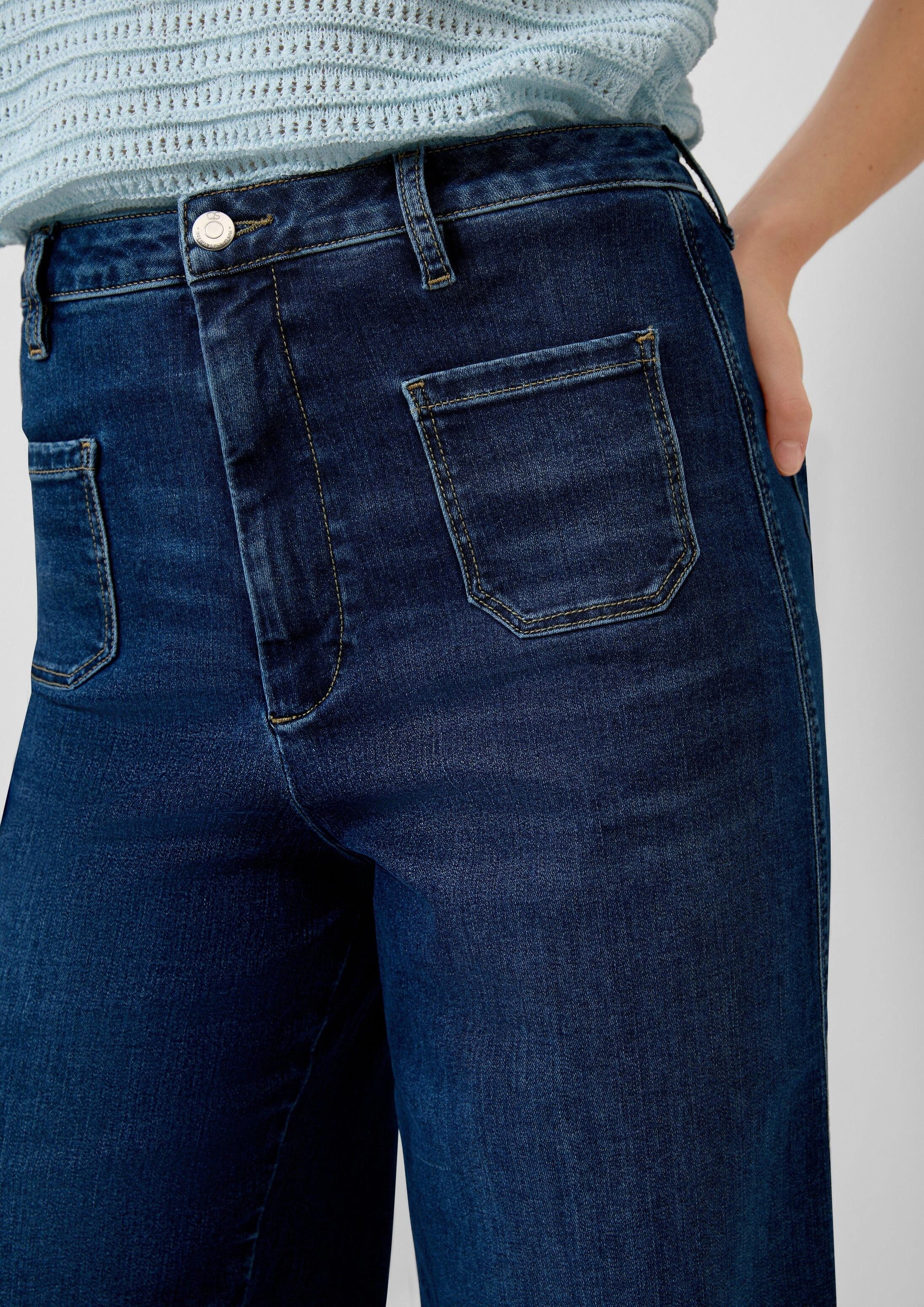 QS Weite Jeans Jeans-Hose Jeans / High Rise / Flared Fit – Bild 4 von 5