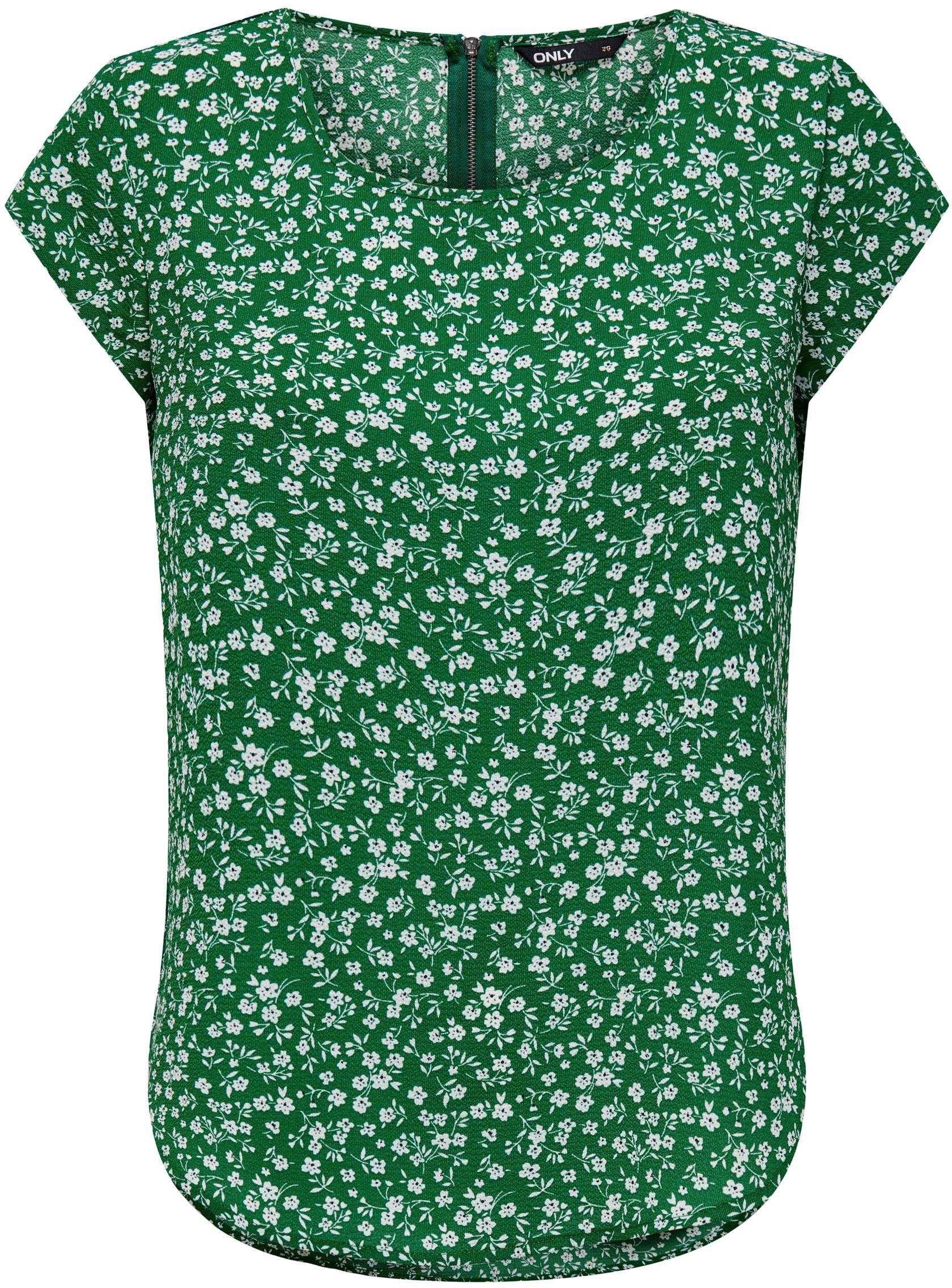 Jacket Shirtbluse DITSY TOP AOP:MAJA Print ONLVIC ONLY AOP Green NOOS mit S/S PTM