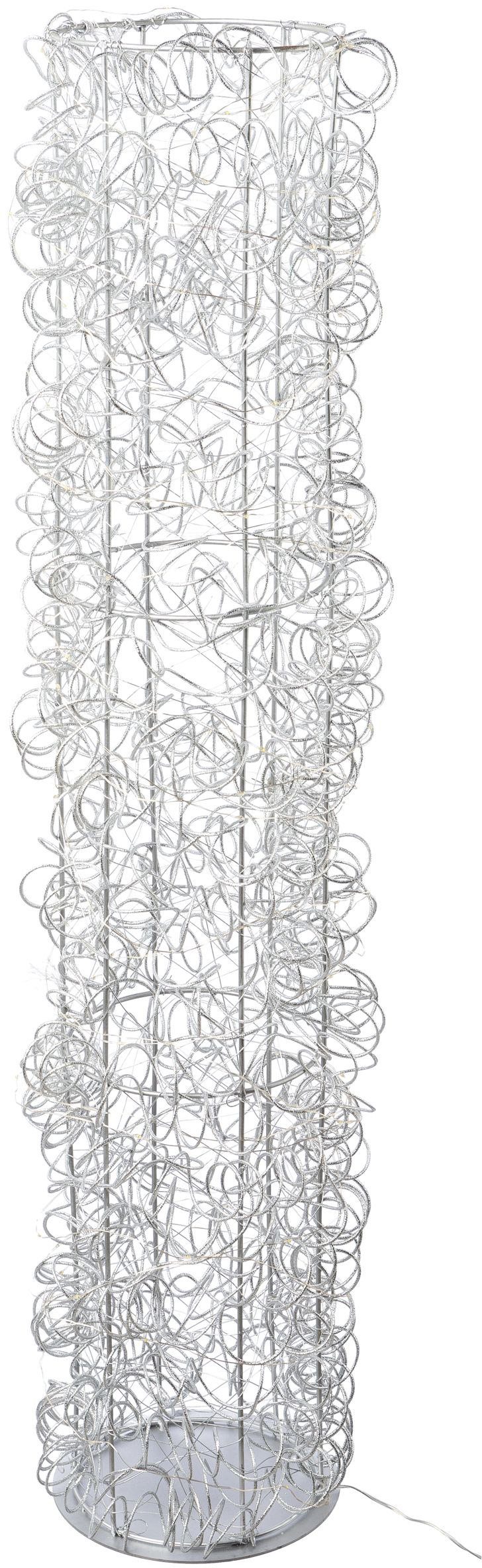 Creativ light Dekoobjekt Metalldraht-Tower (1 St), Zylinder aus Draht, mit Timerfunktion, USB Kabel