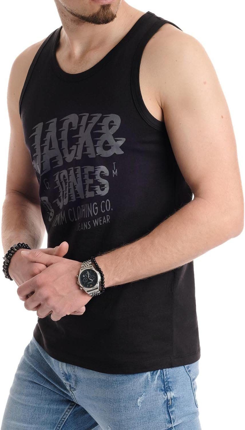 Jack & Jones Tanktop Bedrucktes Shirt aus Baumwolle (2er-Pack) mit Print
